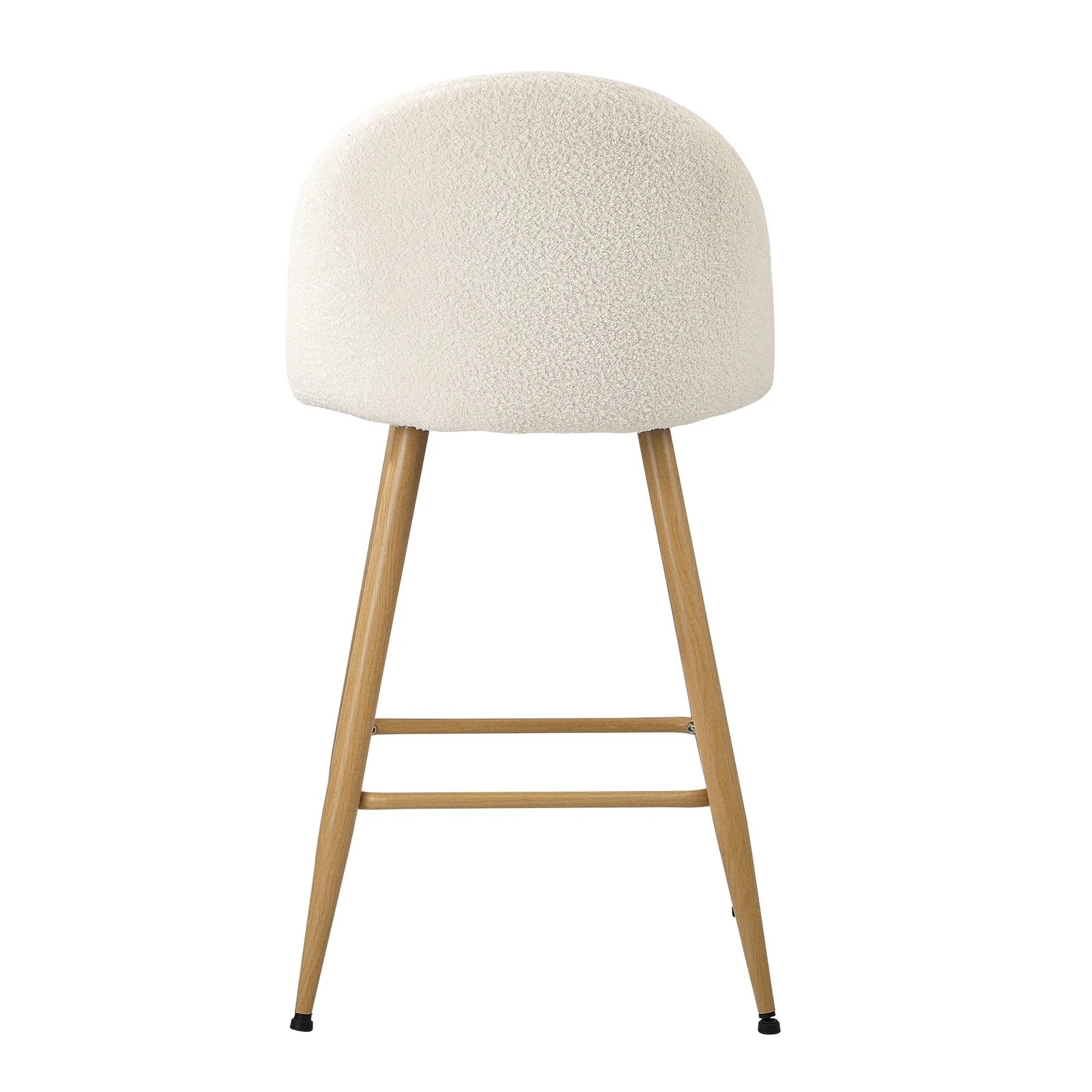 9 Oikiture 2x Bar Stools Kitchen Dining Chairs Counter Stool Boucle Padded Stools
 - Beige, 9 of 10