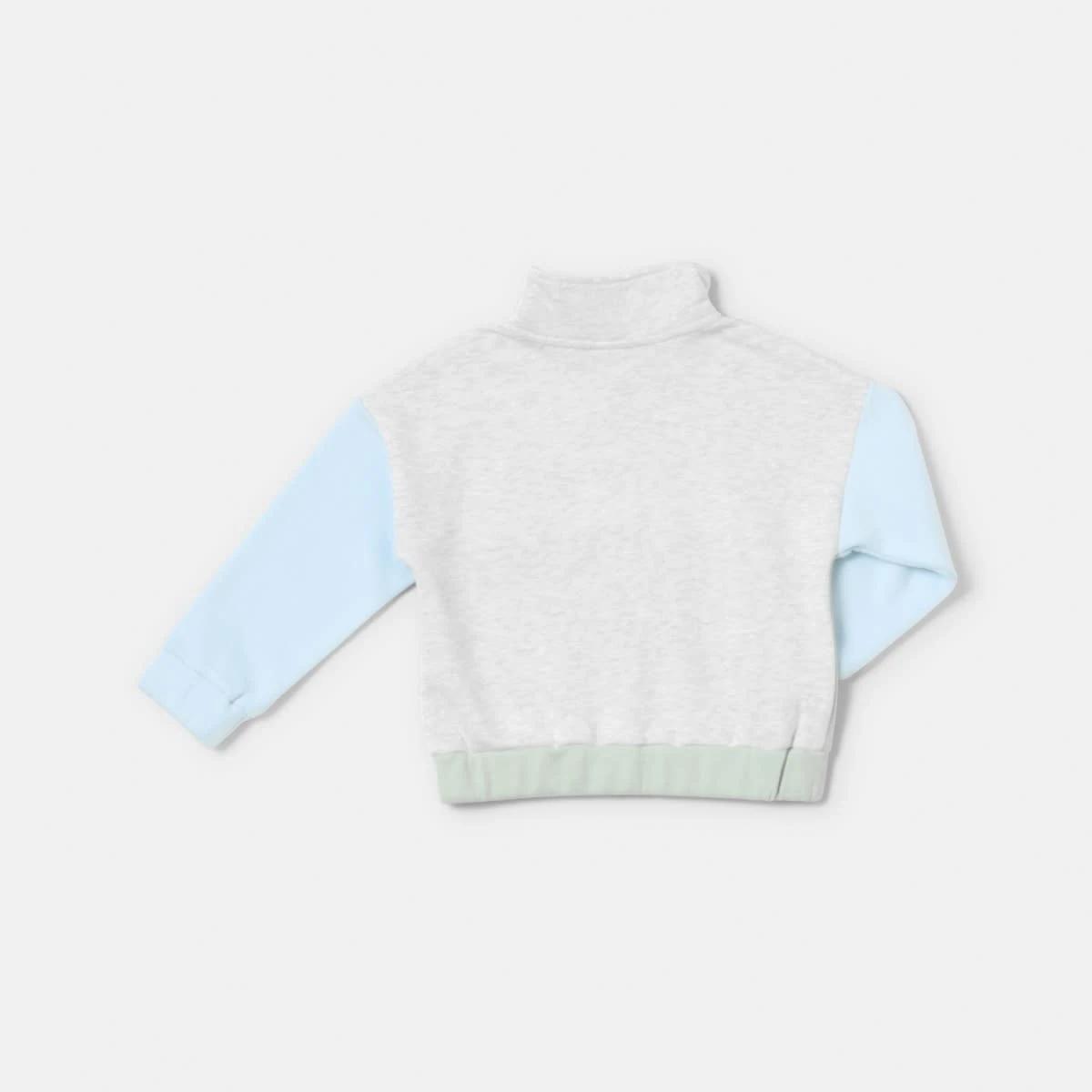 8 Colour Block Quarter Zip Fleece Sweatshirt Mutli, 8 of 8