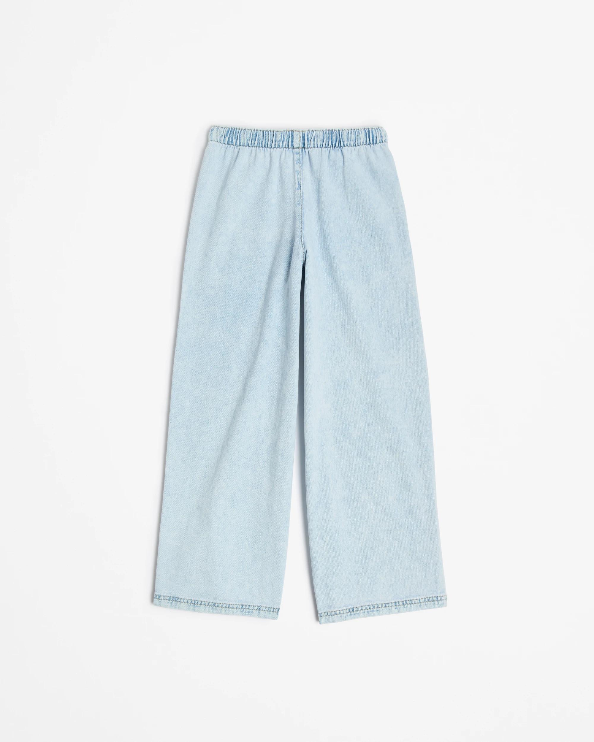 3 Target Wide Leg Pull On Denim Pants LIGHT WASH, 3 of 3