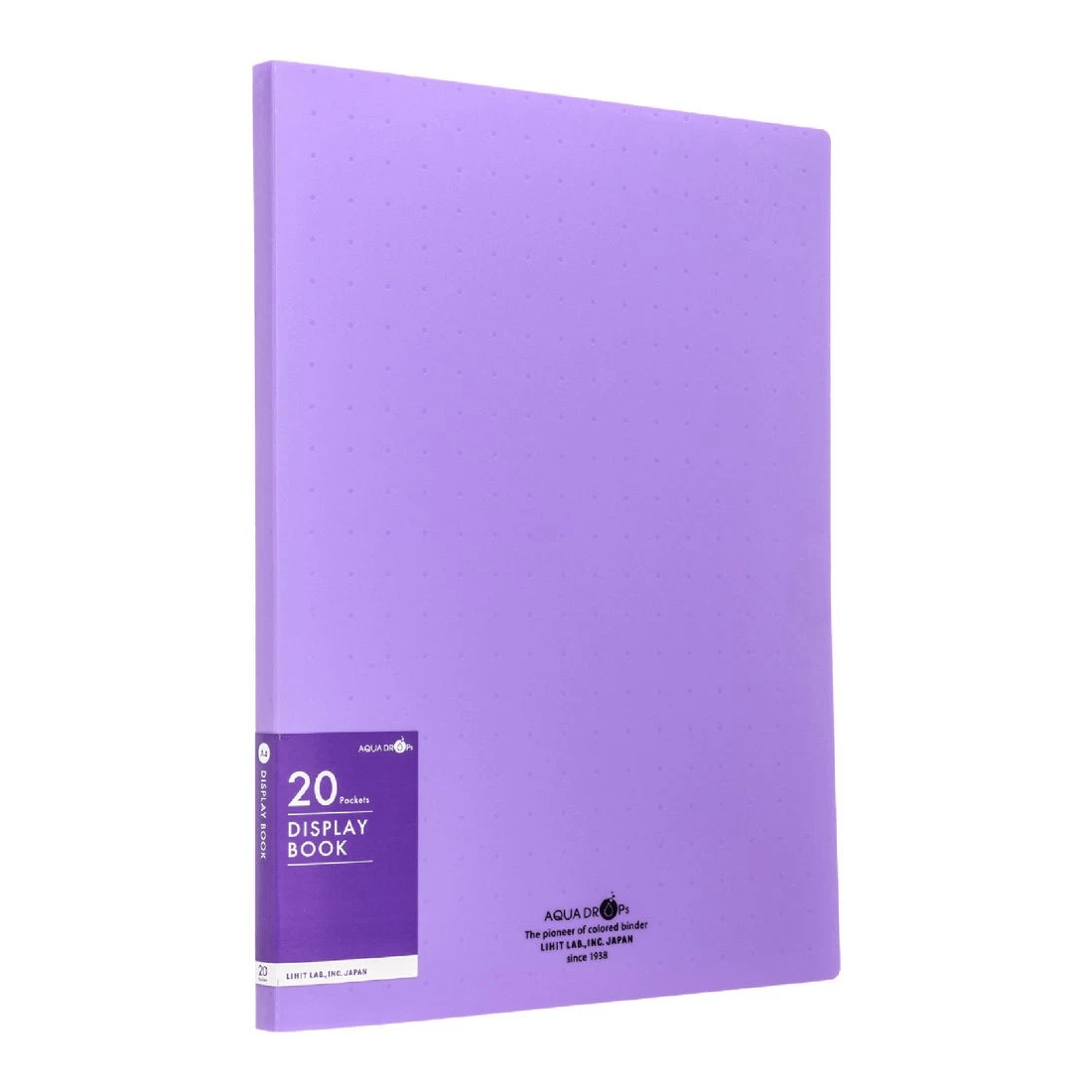1 Aqua Drops Display Book A4 20 Pockets Vivid Purple, 1 of 4