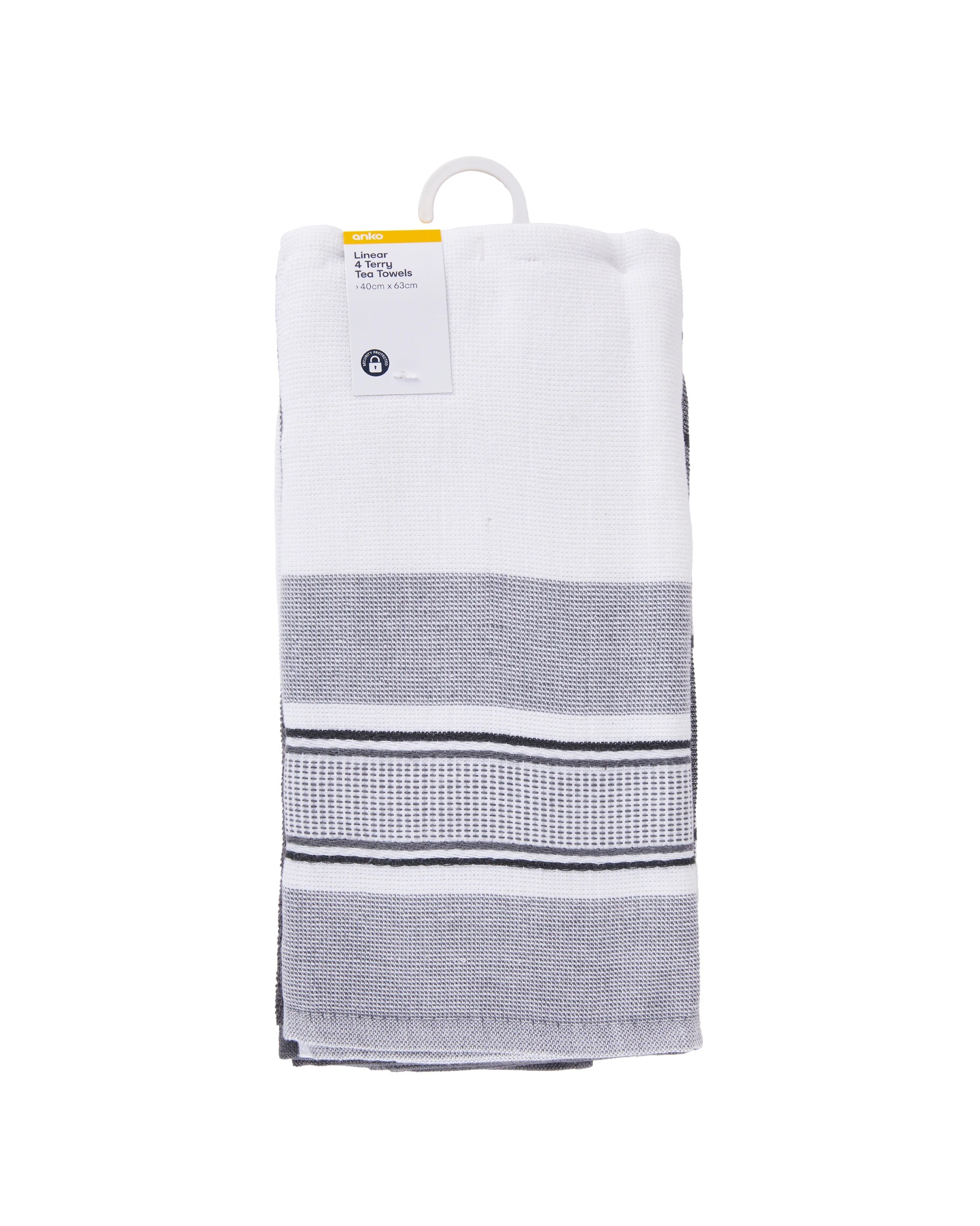 7 4 Pack Grey Linear Terry Tea Towels, 7 of 7