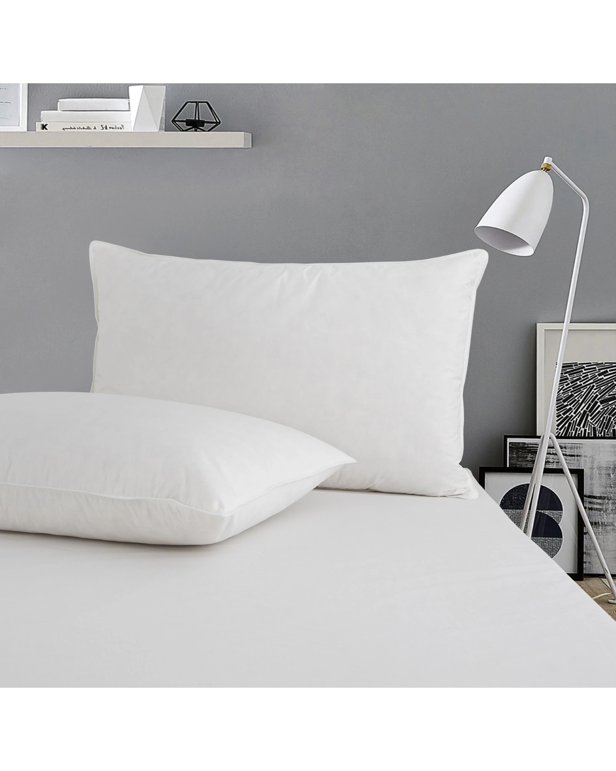1 Dreamaker White Duck Feather Pillow 48x73cm (2 Pack) - White, 1 of 3
