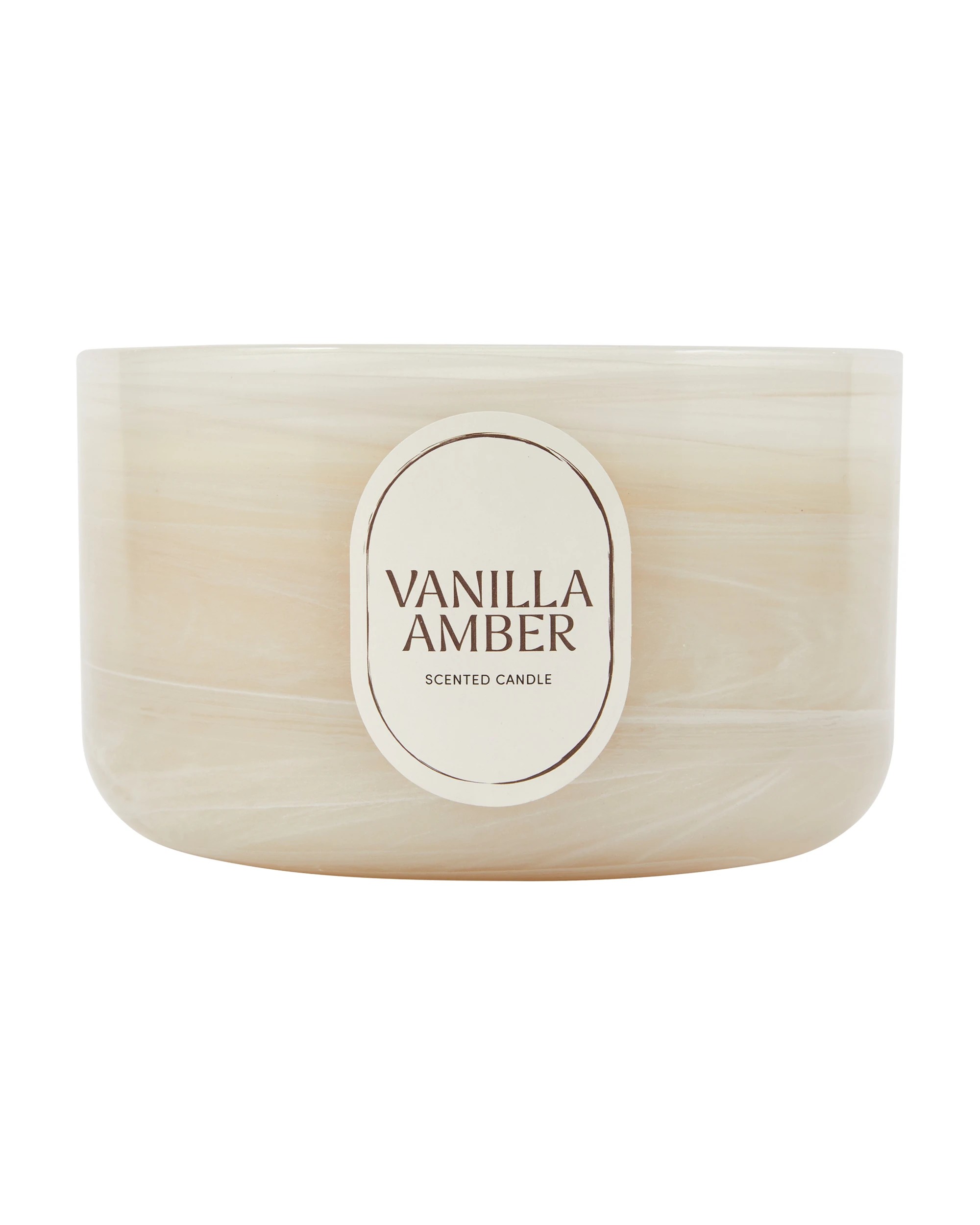 1 Swirl Vanilla Amber Glass Candle, 1 of 5