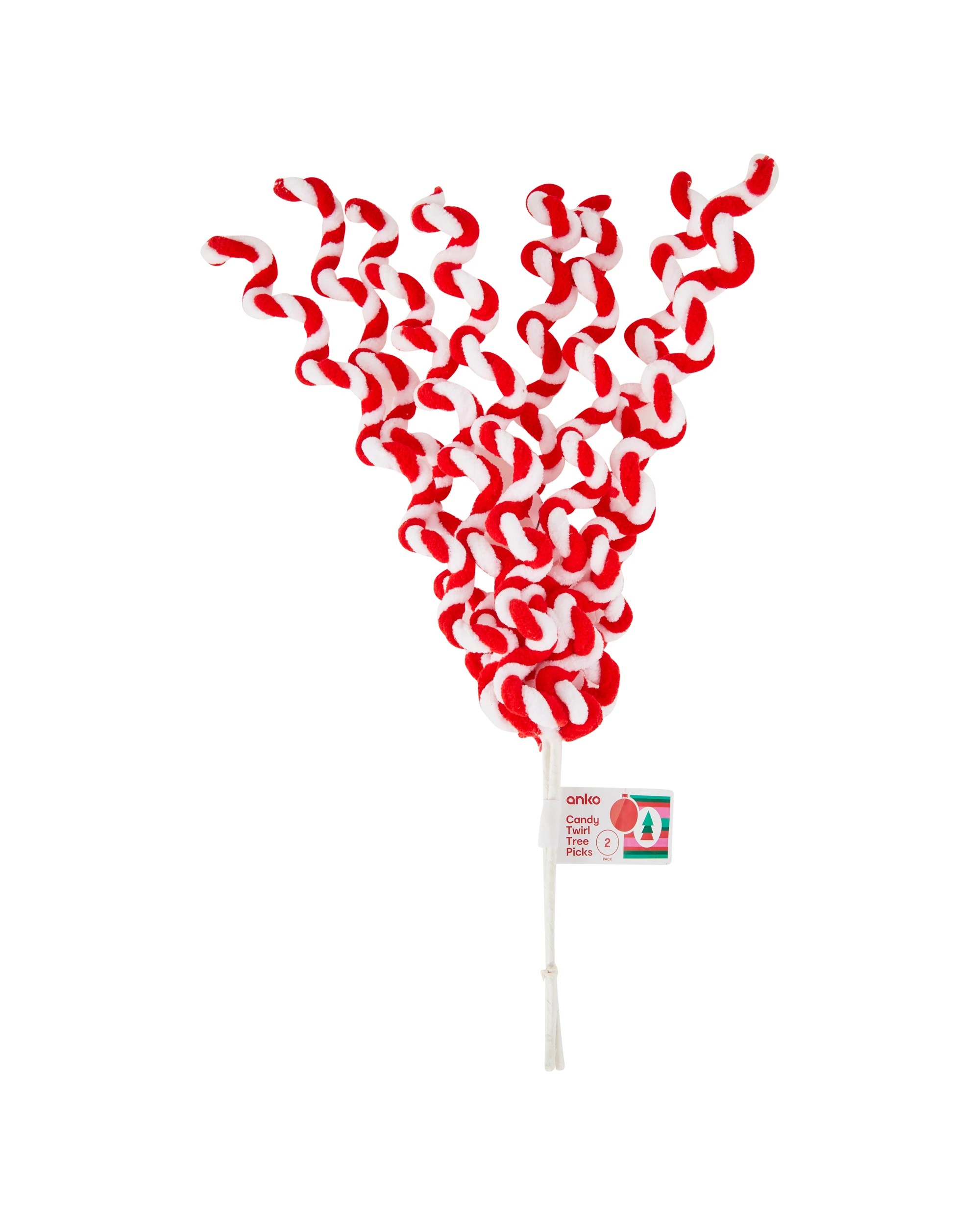 3 2 Pack Candy Twirl Tree Picks, 3 of 3