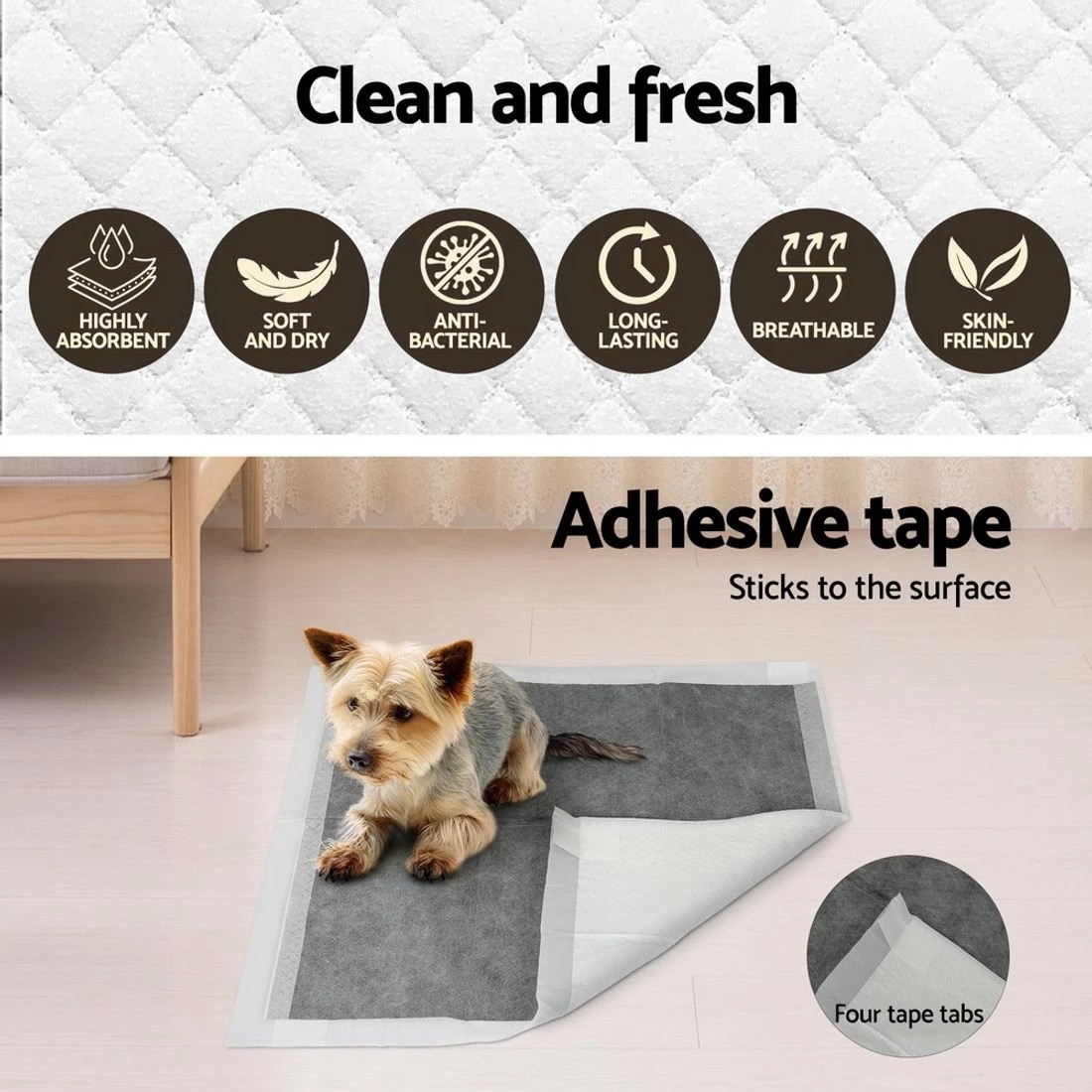 4 i.Pet Pet Training Pads 200pcs 60x60cm
 - grey, 4 of 4