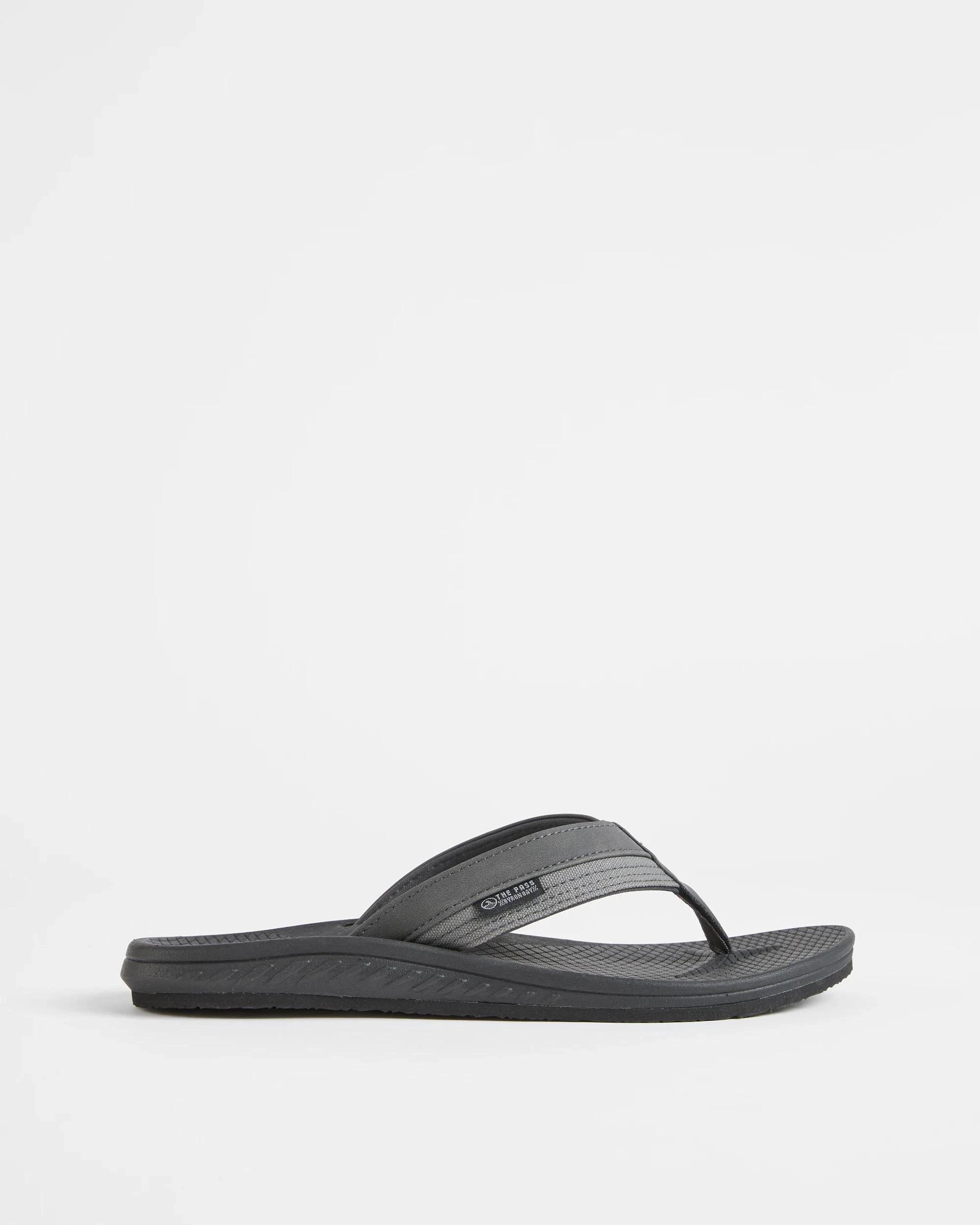 1 Target Man Mens PU Comfort Thongs GREY, 1 of 3