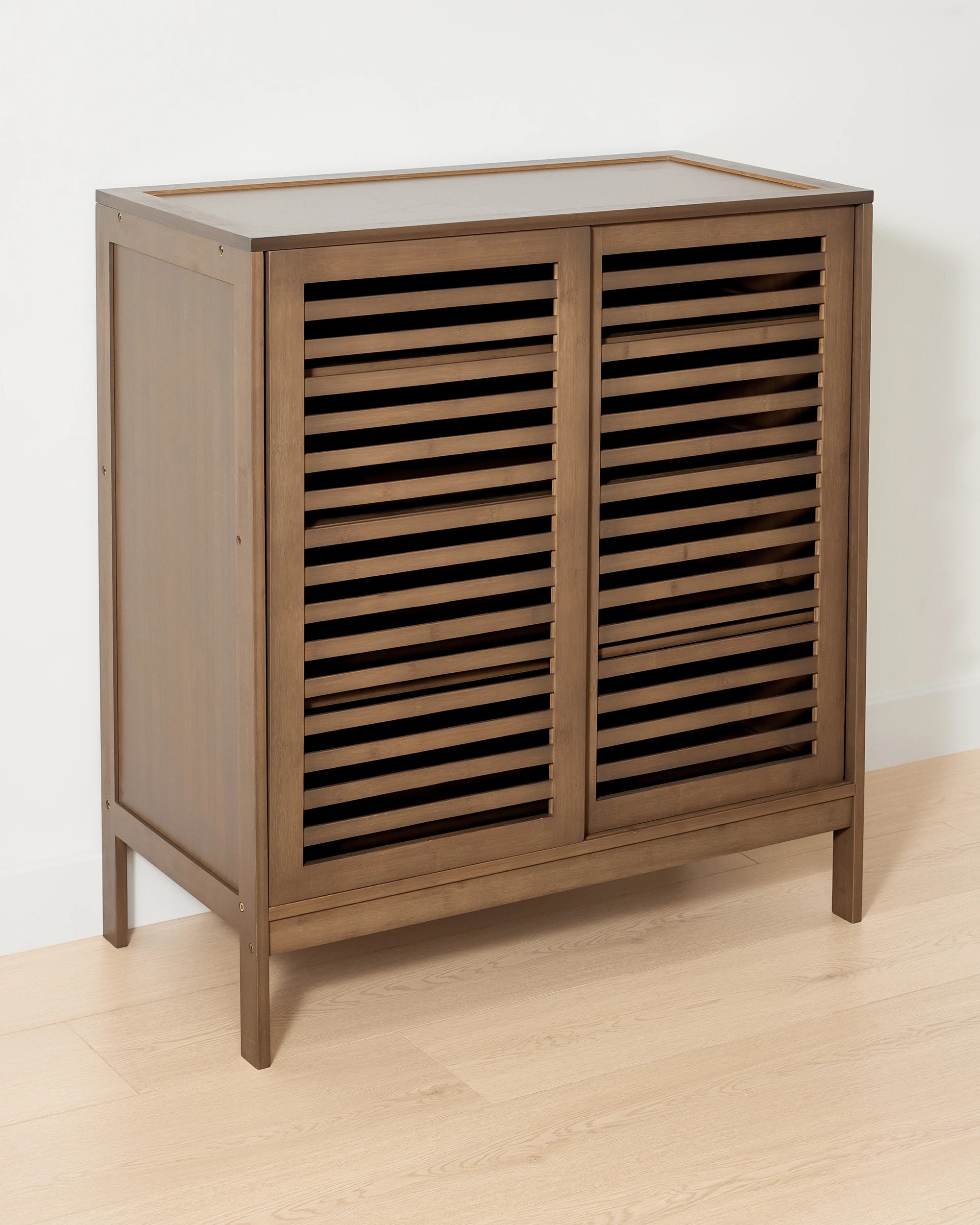 2 Walnut Look Shoe Cabinet, 2 of 8