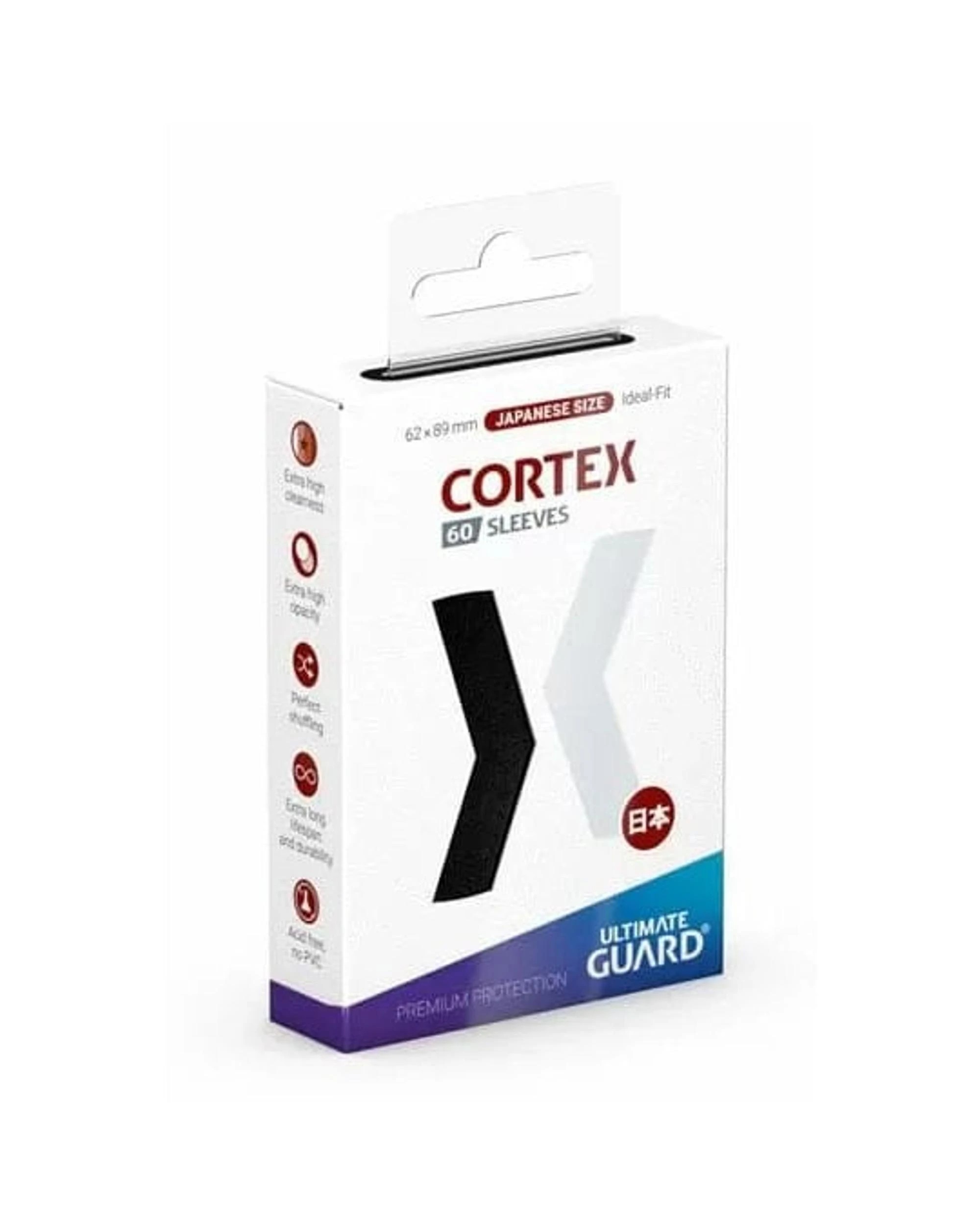 1 Ultimate Guard Cortex Japanese Size 60 Sleeves Black - Black, 1 of 1