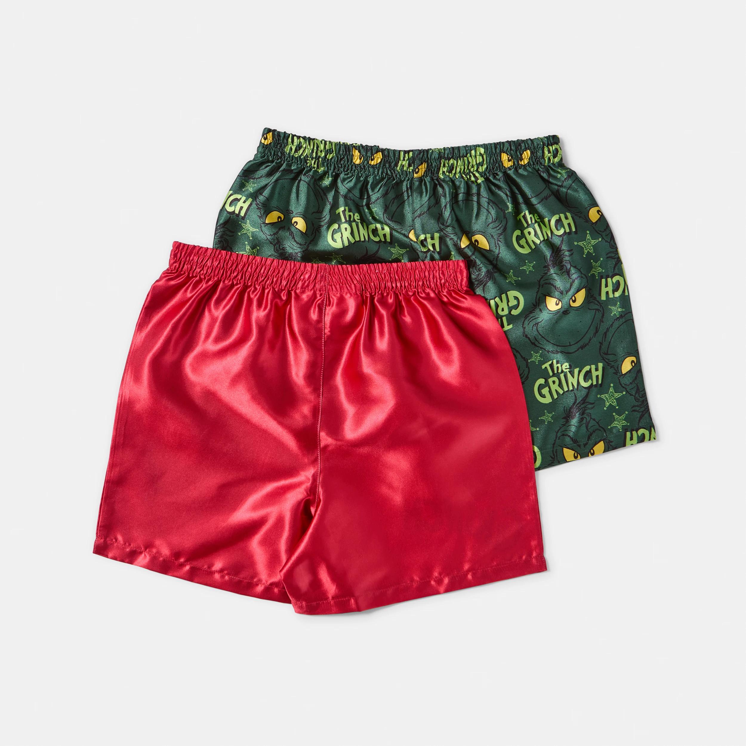 2 2 Pack The Grinch License Satin Boxers GRINCH, 2 of 4