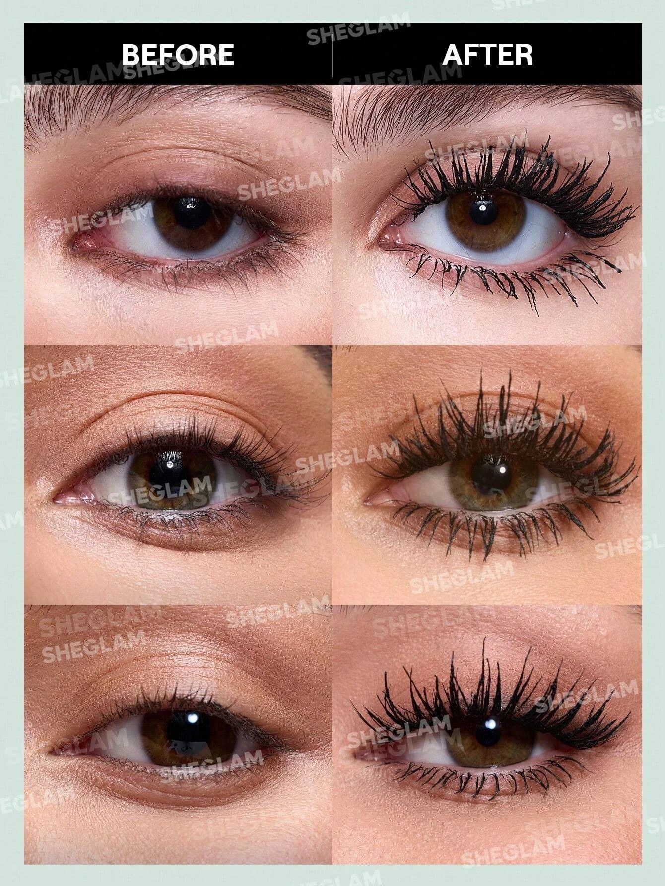 3 SHEGLAM All-In-One Volume & Length Mascara - Waterproof Black, 3 of 6