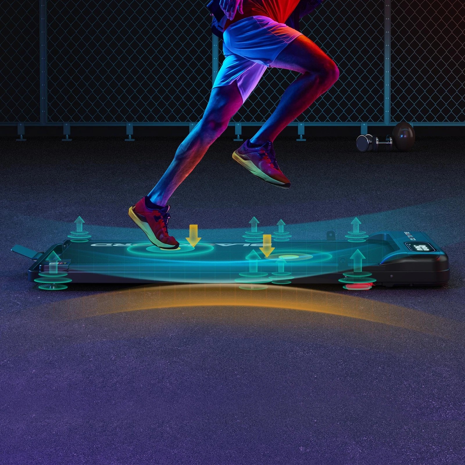 4 Black Lord Treadmill Electric Walking Pad Folding Incline Magnetic Remote - Black, 4 of 10