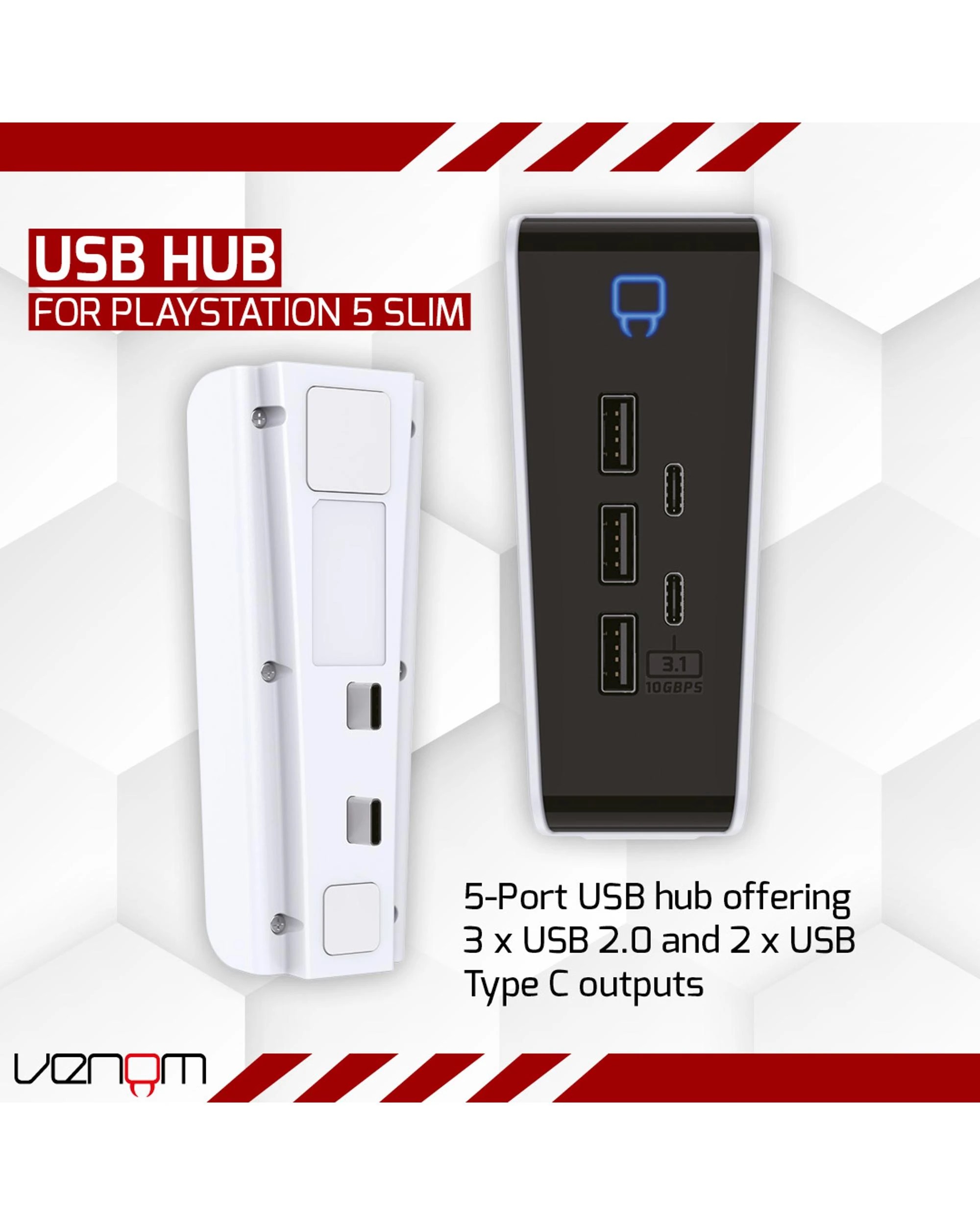 3 Venom USB Hub for PlayStation 5 Slim, 3 of 4