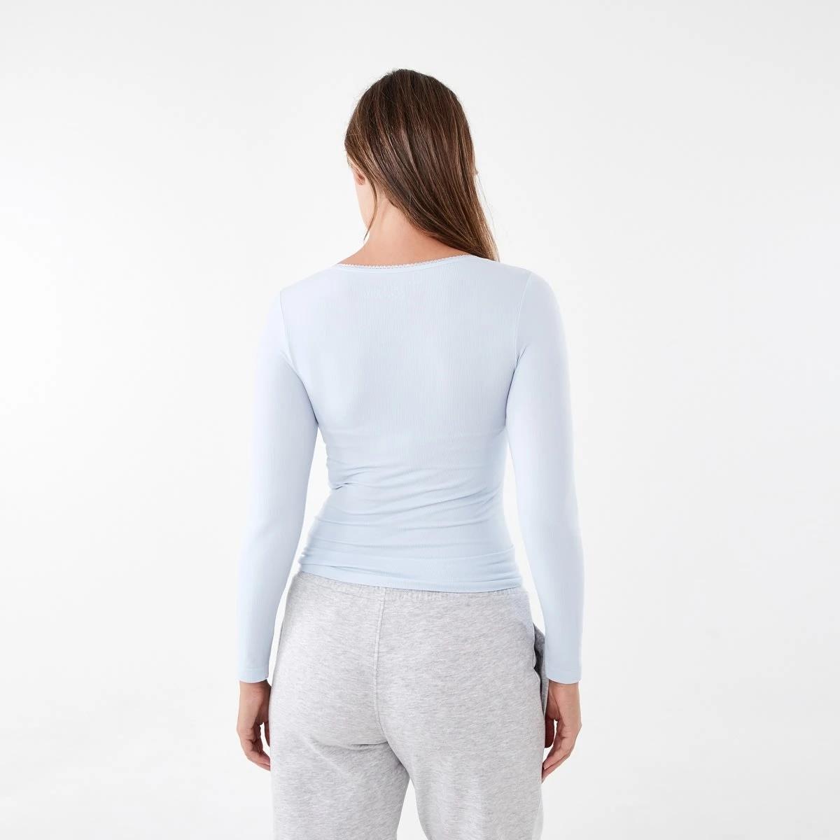 3 Long Sleeve Ribbed Thermal Top Halo Blue, 3 of 5