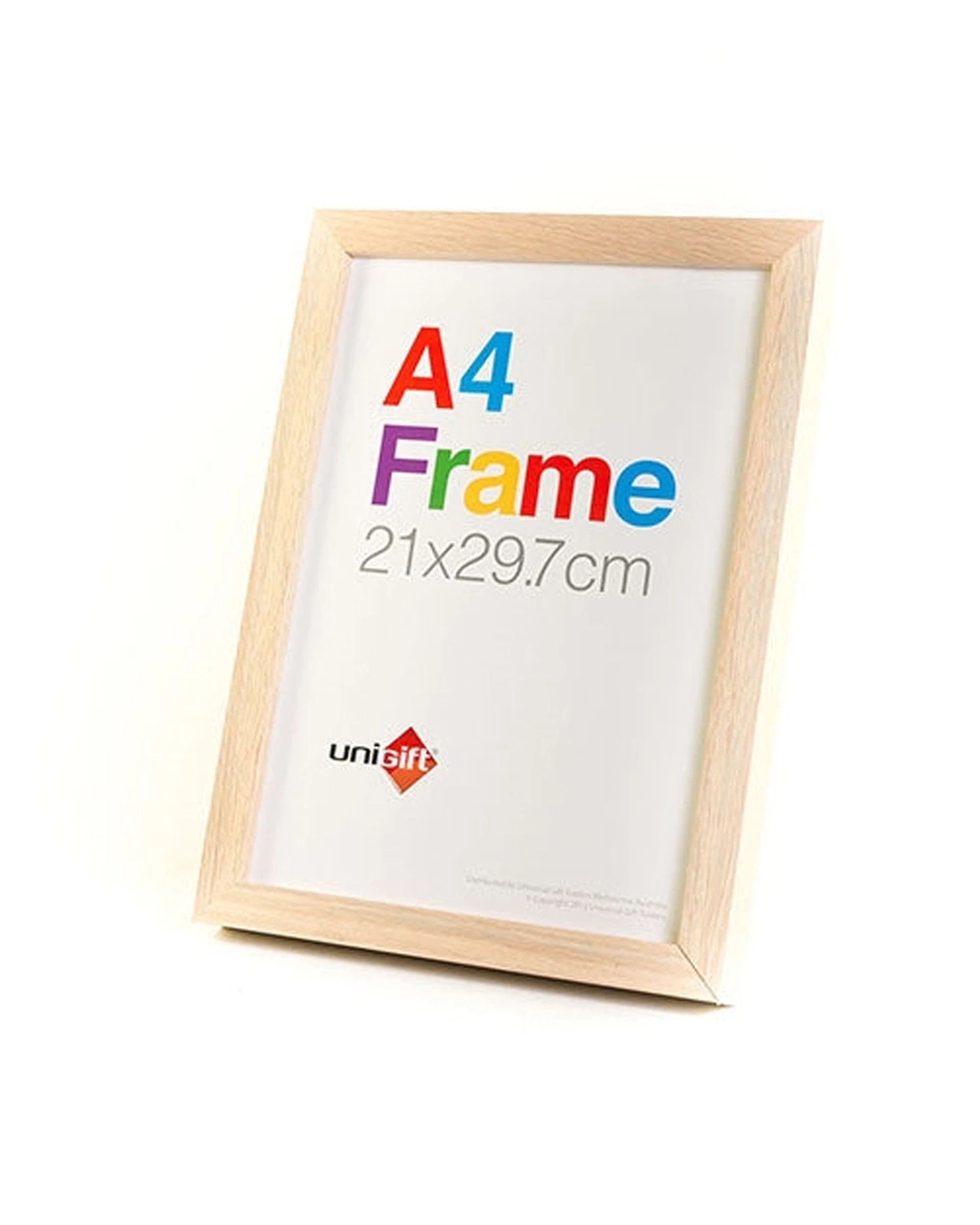 1 Unigift A4 Size Photo Artwork Wooden Poster Frame Home Decor 21x29.7cm - Brown, 1 of 1