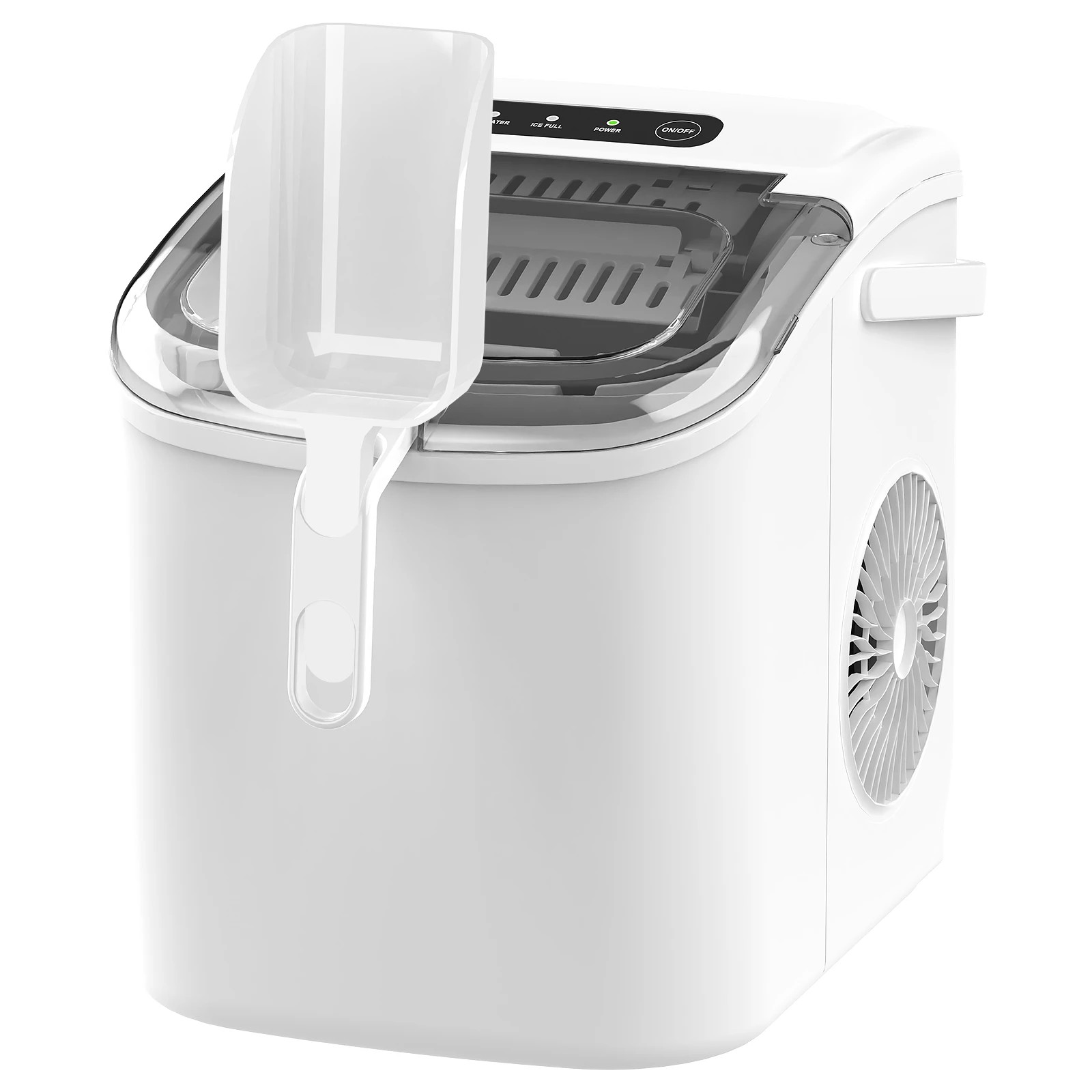 1 Advwin 12KG Ice Maker Machine with Portable Handle (White), 1 of 7