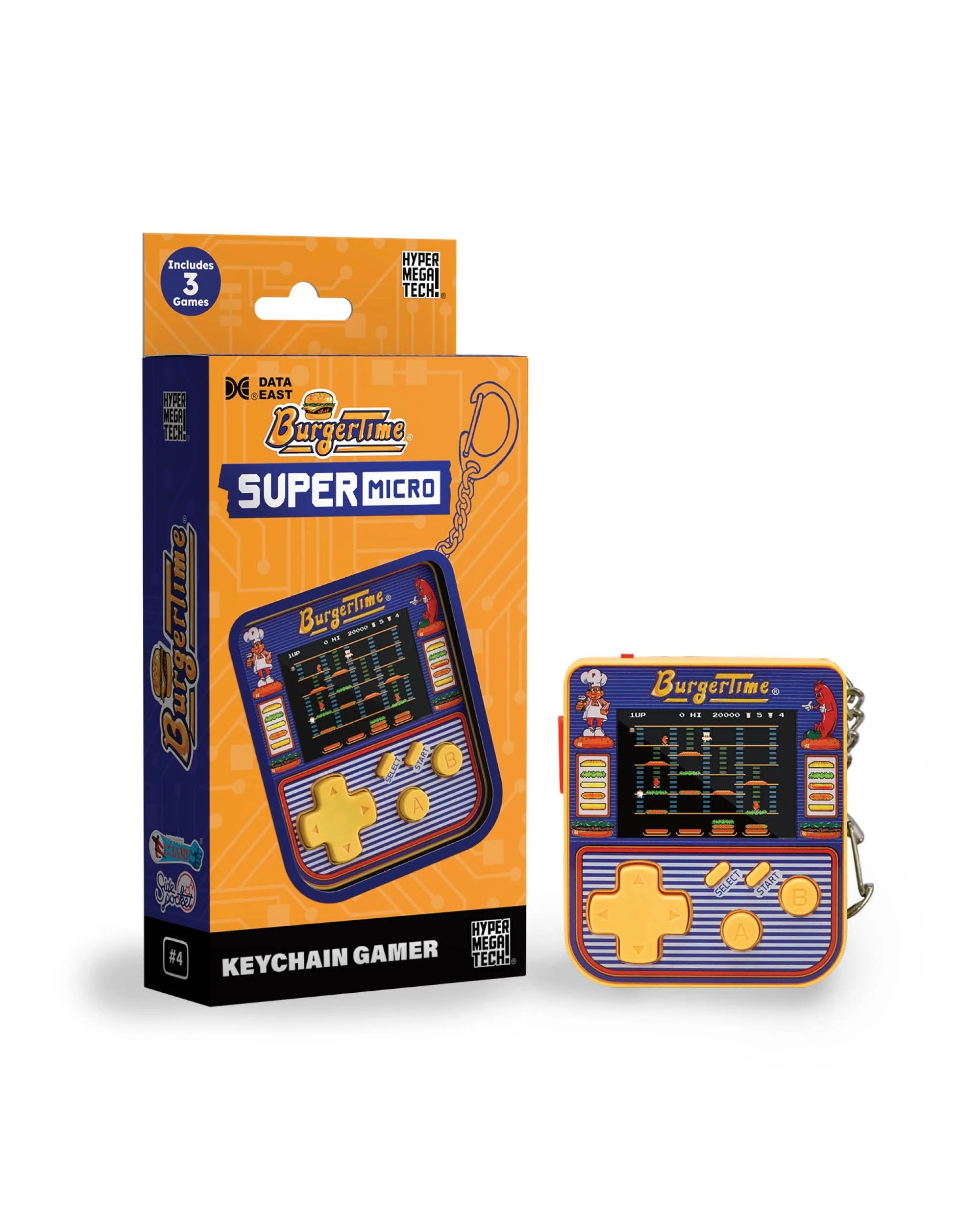 1 Super Micro Burgertime Gamer Keychain, 1 of 5