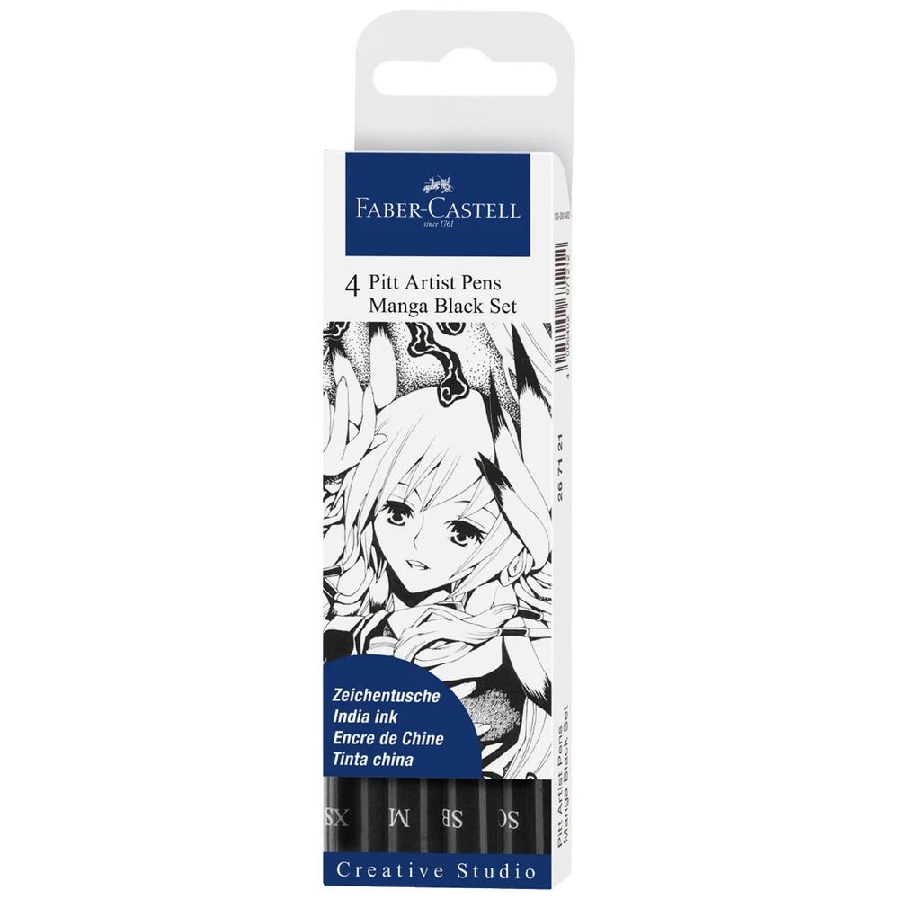 1 Faber-Castell Pitt Artist Pen Manga Set 4 Pack, 1 of 2