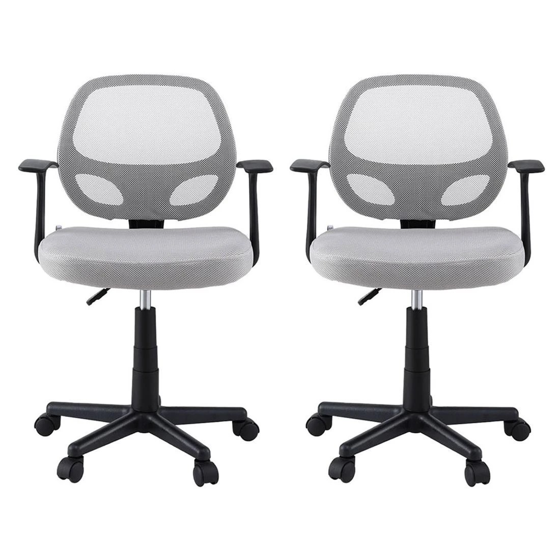 3 Artiss 2x Mesh Office Chair Computer Gaming Desk Chairs Work Study Mid Back - Grey, 3 of 6