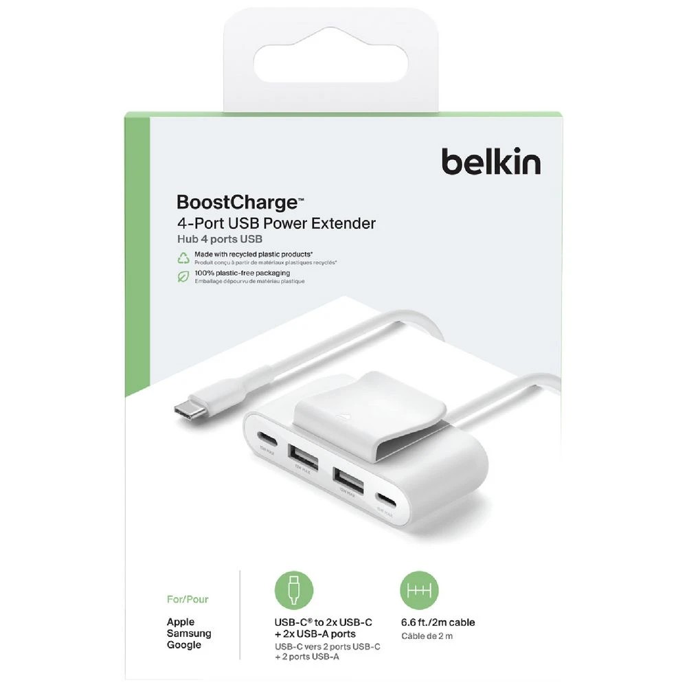 6 Belkin BoostCharge 4-Port USB Power Extender White, 6 of 6