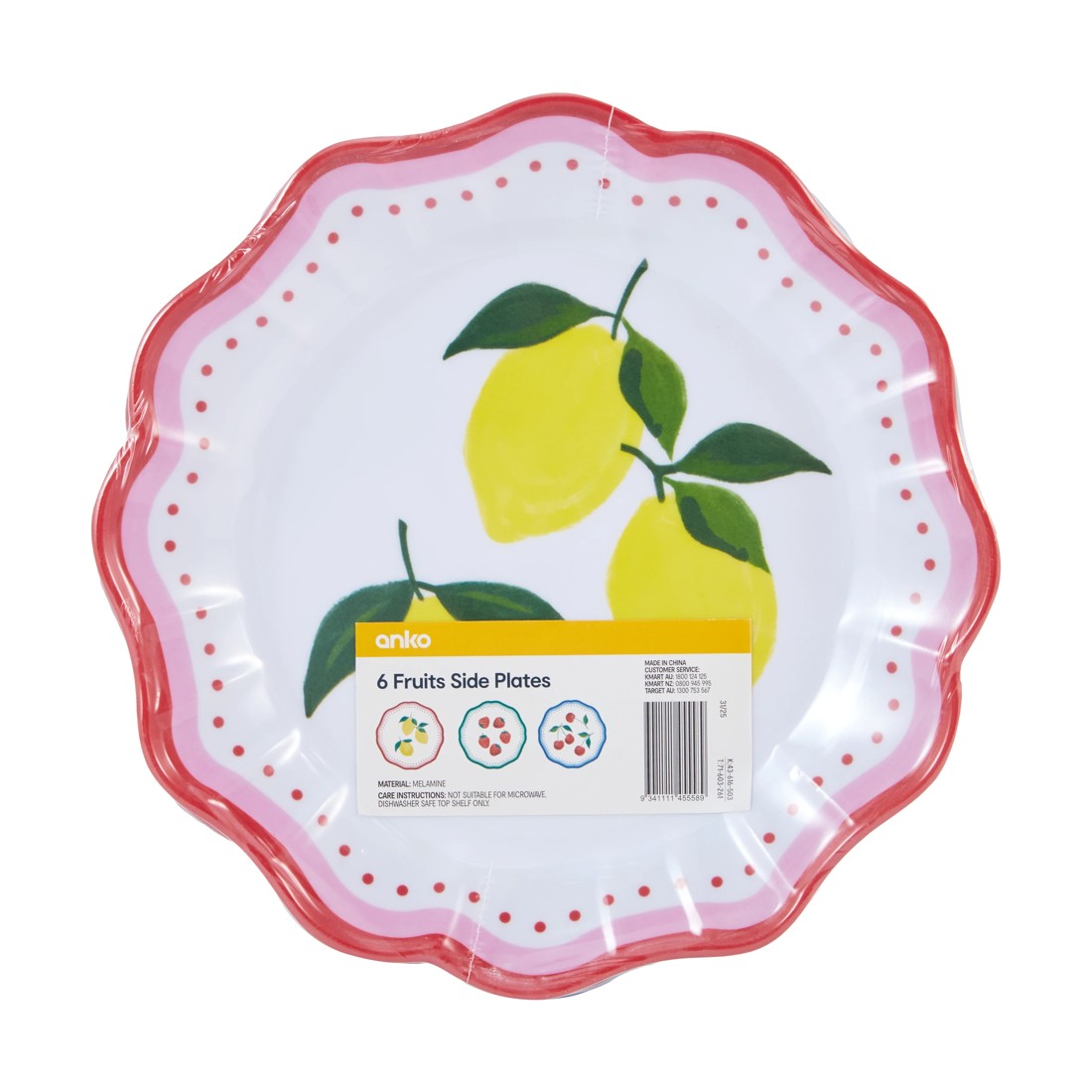7 6 Pack Fruits Side Plates, 7 of 7