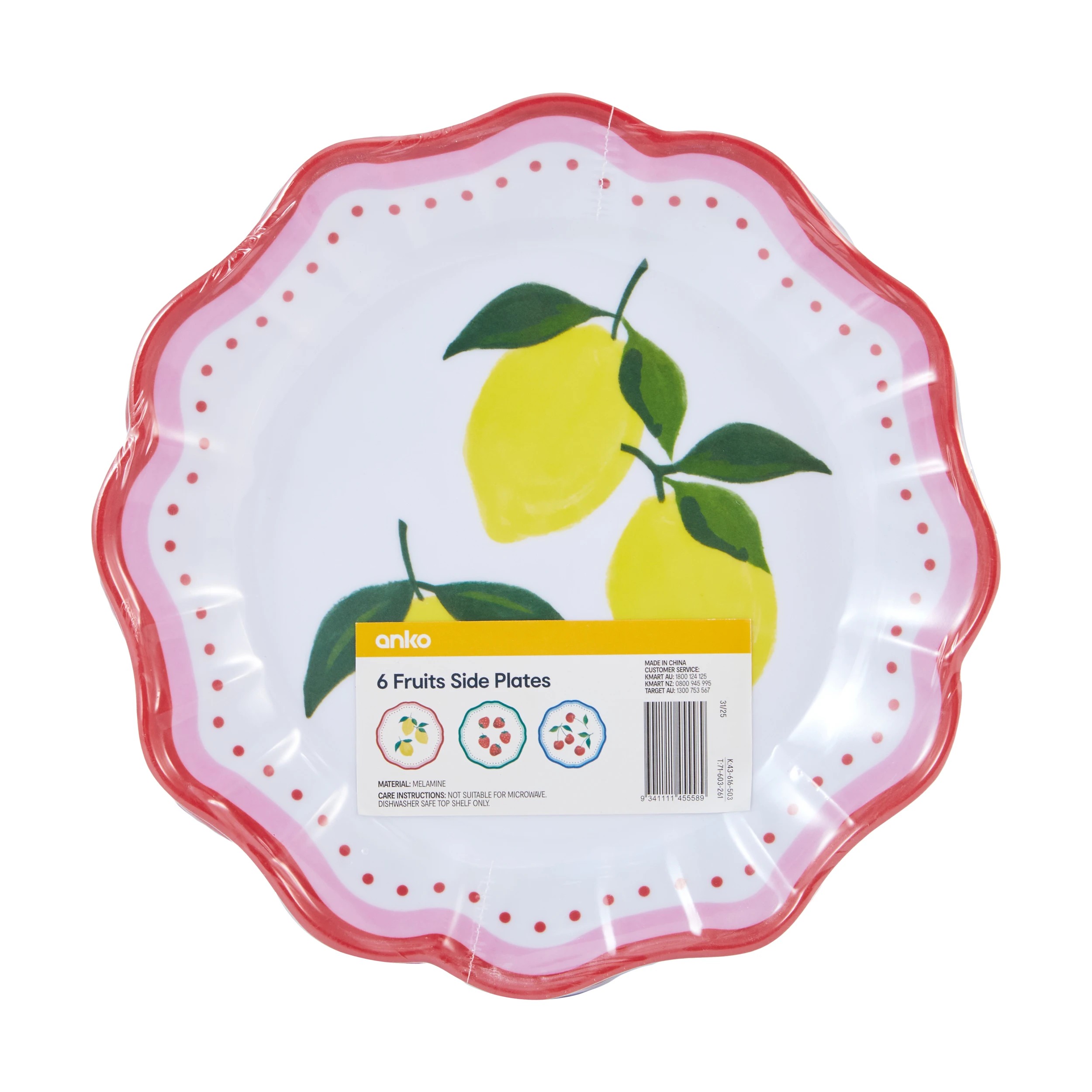 8 6 Pack Fruits Side Plates, 8 of 8