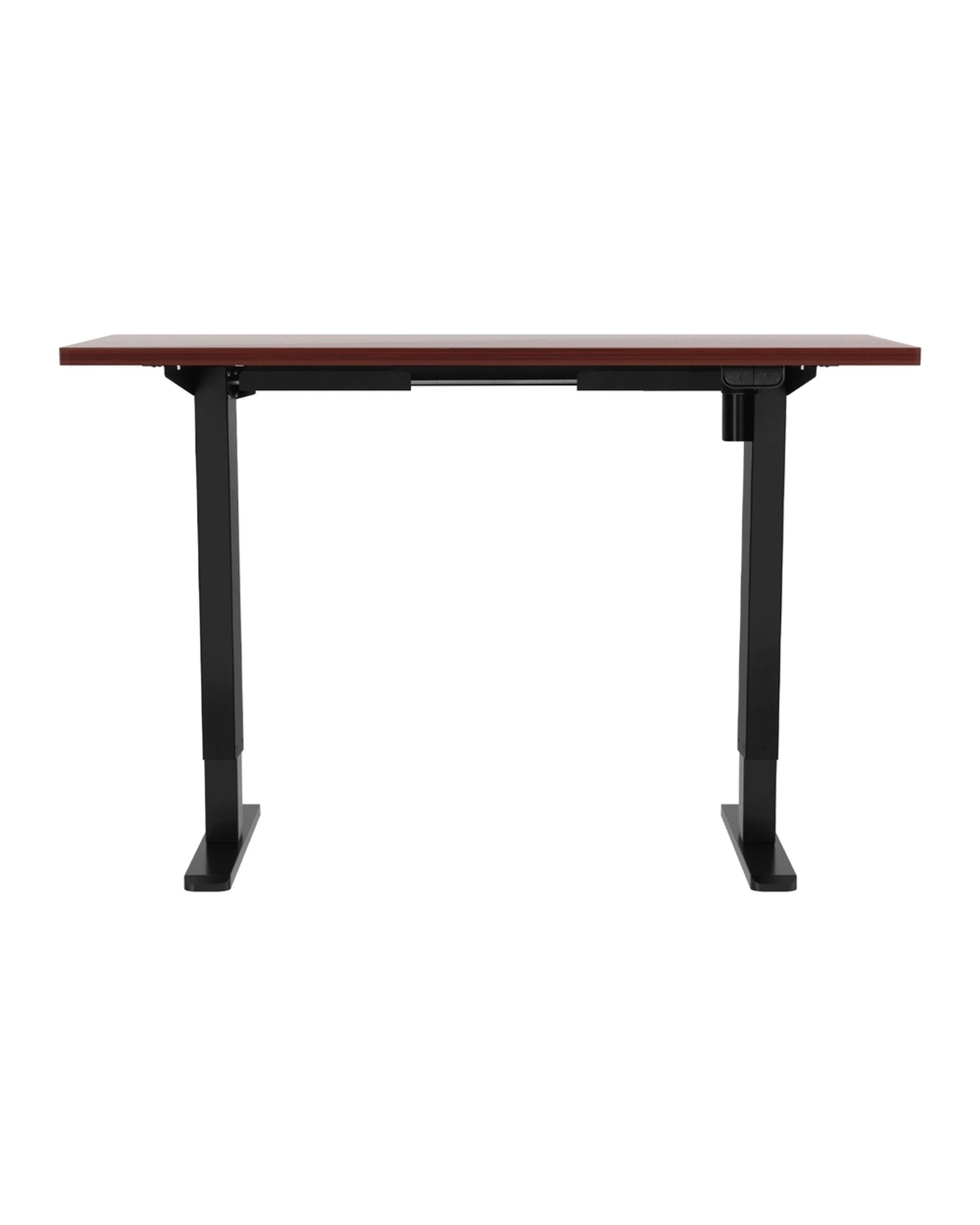 2 Artiss Standing Desk Motorised Walnut 120CM - Brown, 2 of 7