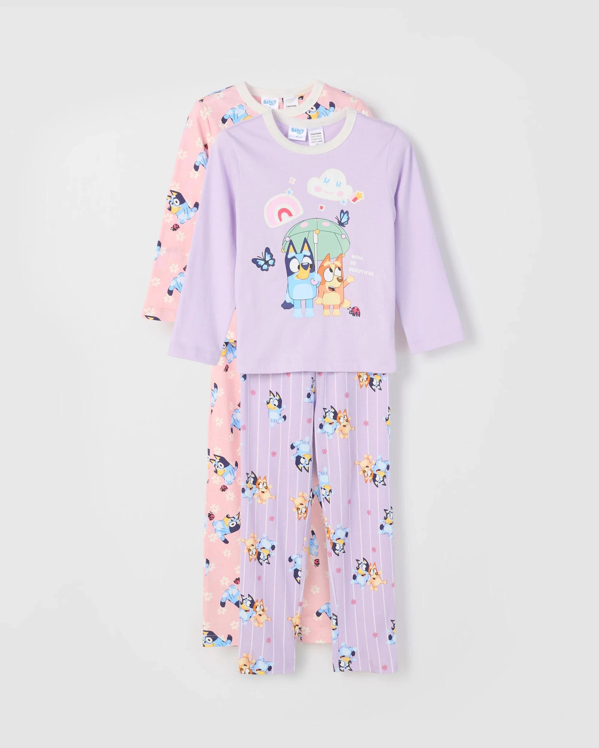 1 Bluey Australian Cotton 2 Pack Younger Girls Knit Pyjama Set BLUEY, 1 of 4