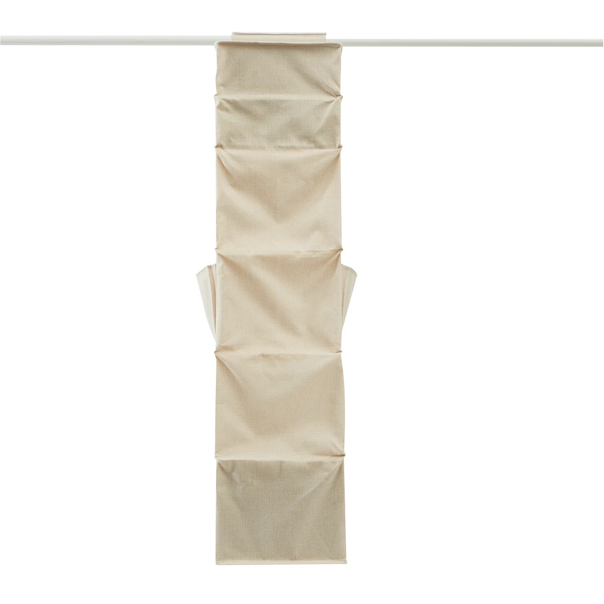 6 Linen Look Hanging Shelving with Drawers - Beige, 6 of 10
