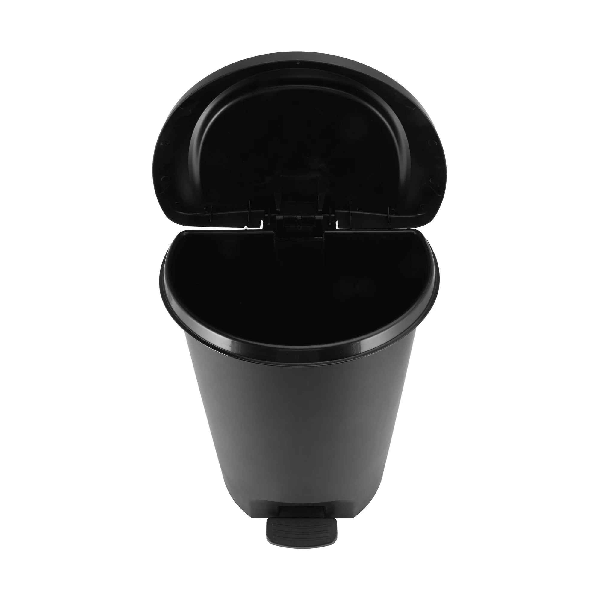 2 50L Plastic Rubbish Bin - Black, 2 of 4