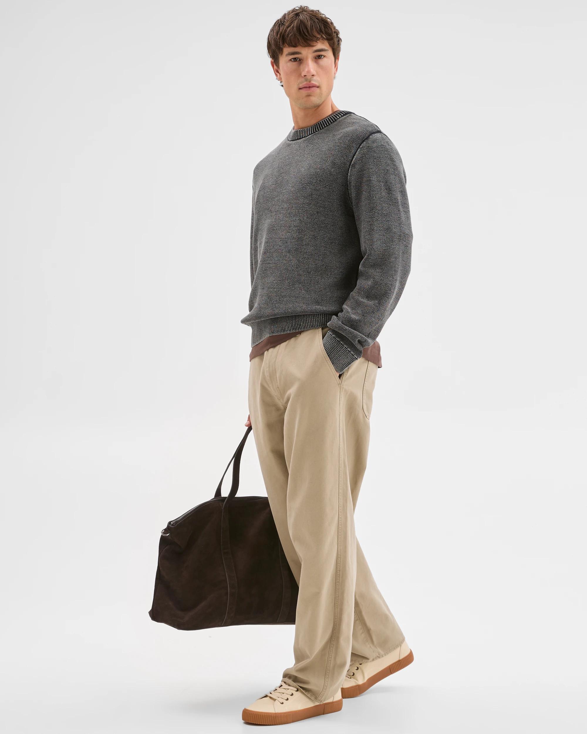 3 Commons Australian Cotton Oversized Knit Jumper WORN BLACK, 3 of 5