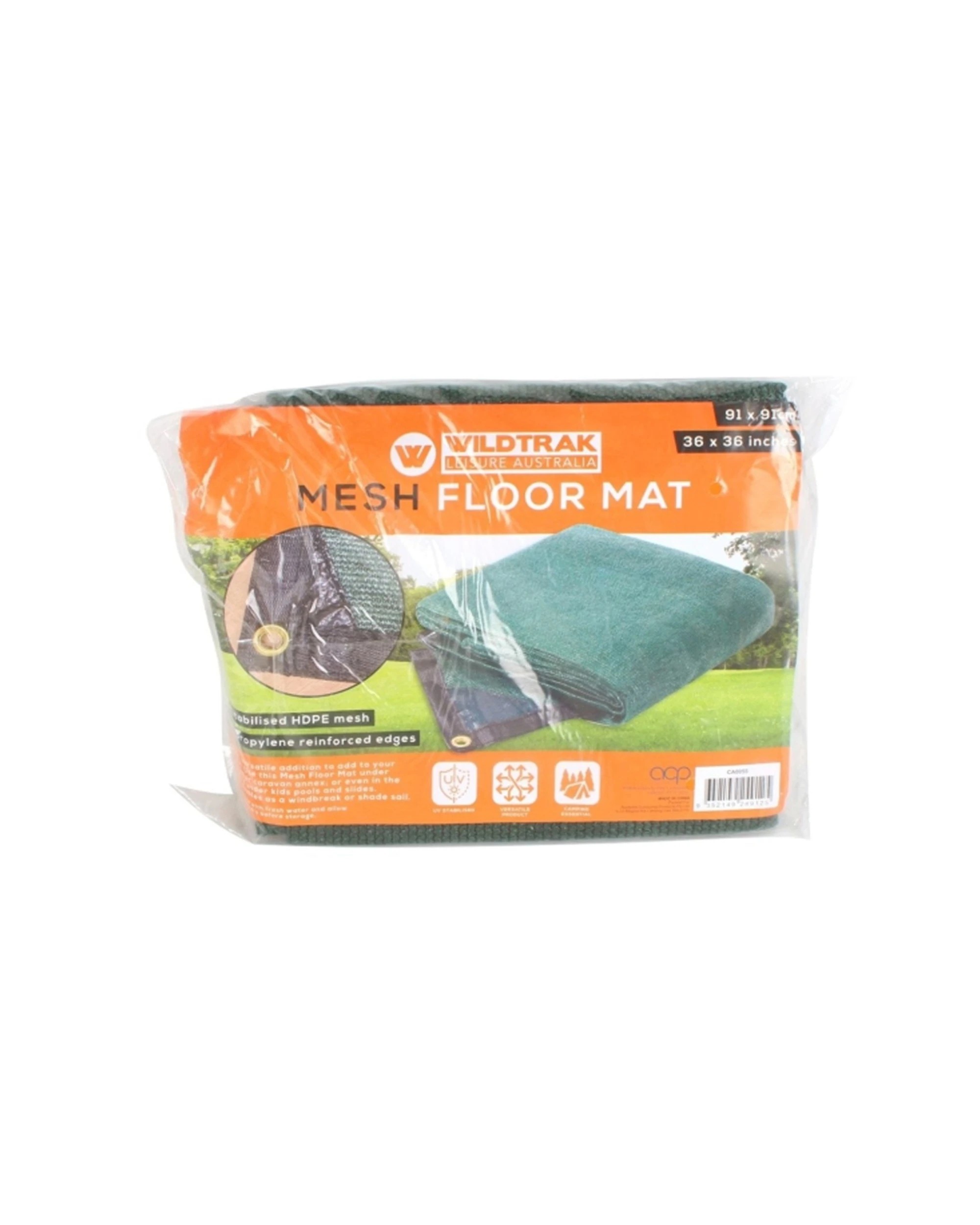 3 Wildtrak Square Mesh Floor Mat Outdoor Carpet PVC For Doorways - Green, 3 of 3