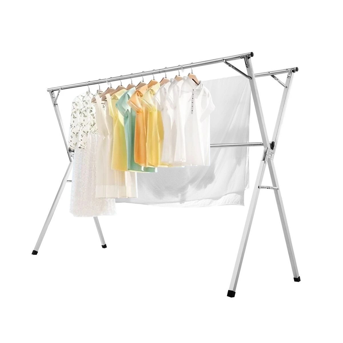2 LUXSUITE Clothes Drying Airer Stainless Steel Garment Rack Laundry, 2 of 7