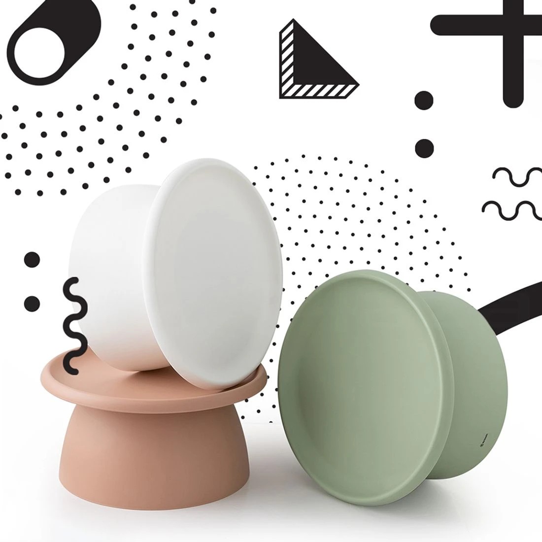 7 Artiss Coffee Table Round 71CM Plastic - White, 7 of 7