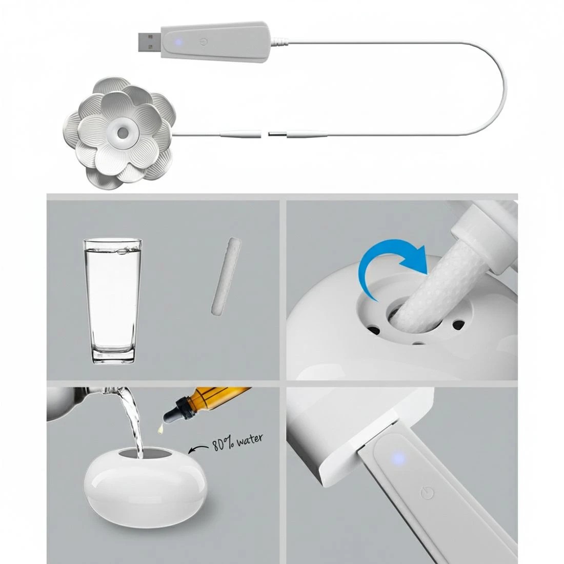 6 Devanti Aroma Diffuser Aromatherapy Lotus 200ml - Multi, 6 of 6