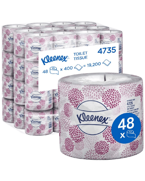 Kleenex 2 Ply Toilet Paper Roll 400 Sheet 48 Pack