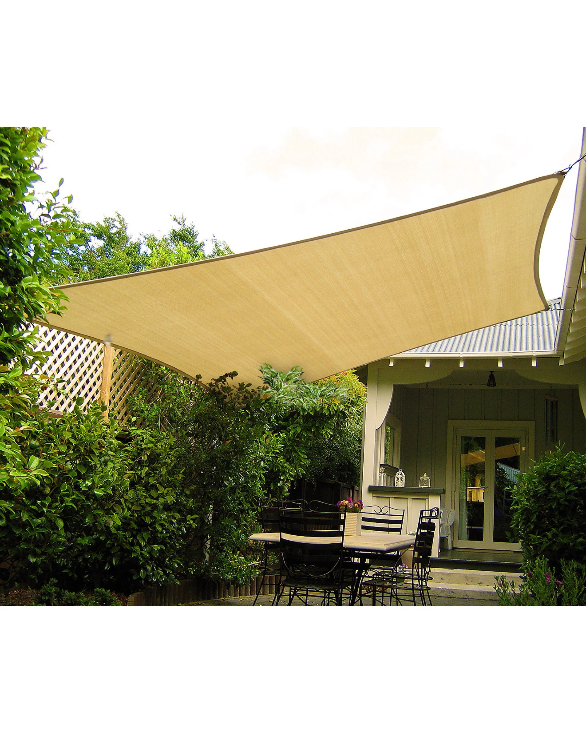 1 Wallaroo 8m x 5m Rectangular Shade Sail - Yellow, 1 of 5