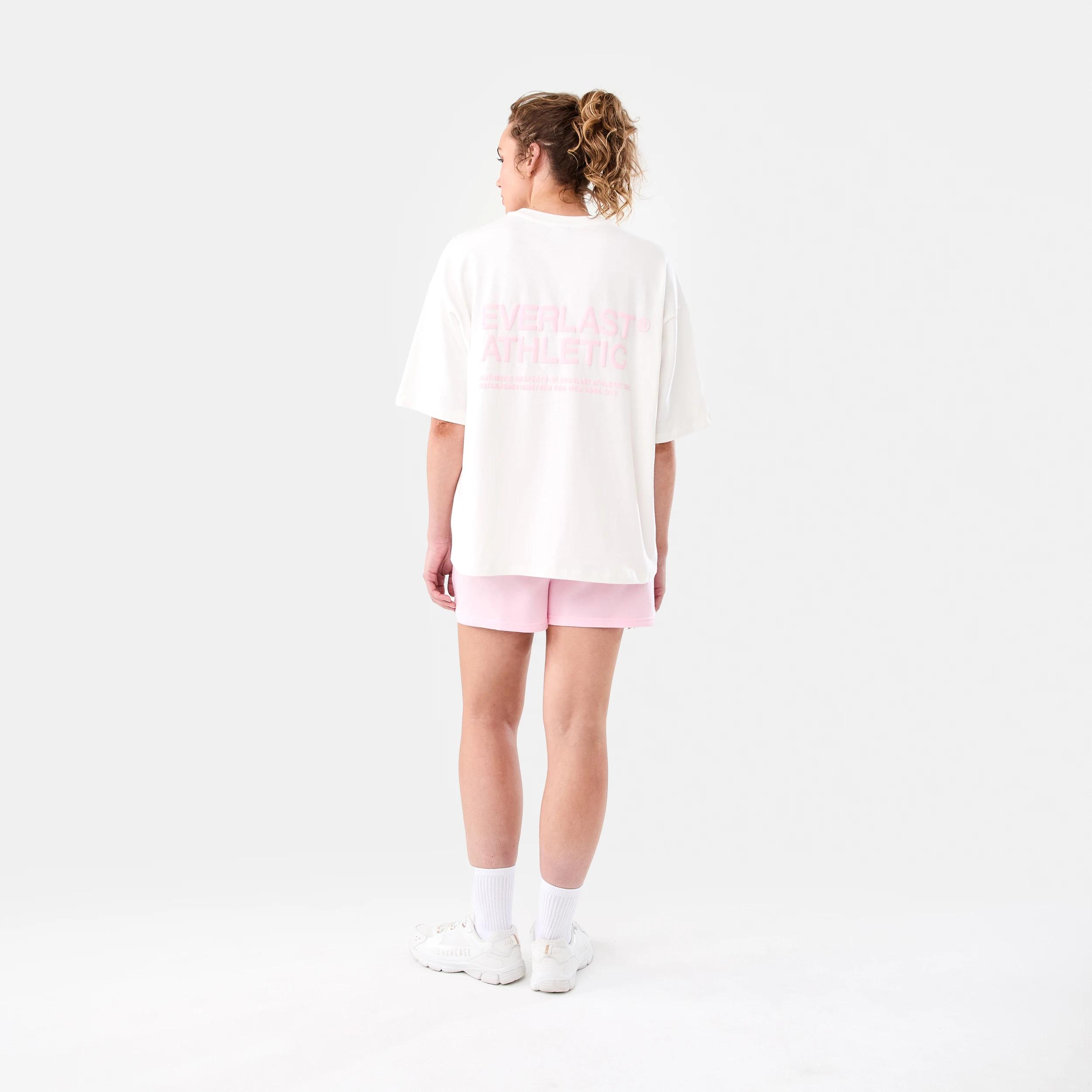 4 Everlast Womens Collegiate Boyfriend T-shirt EVERLAST SIMPLE LOGO CREAM, 4 of 7