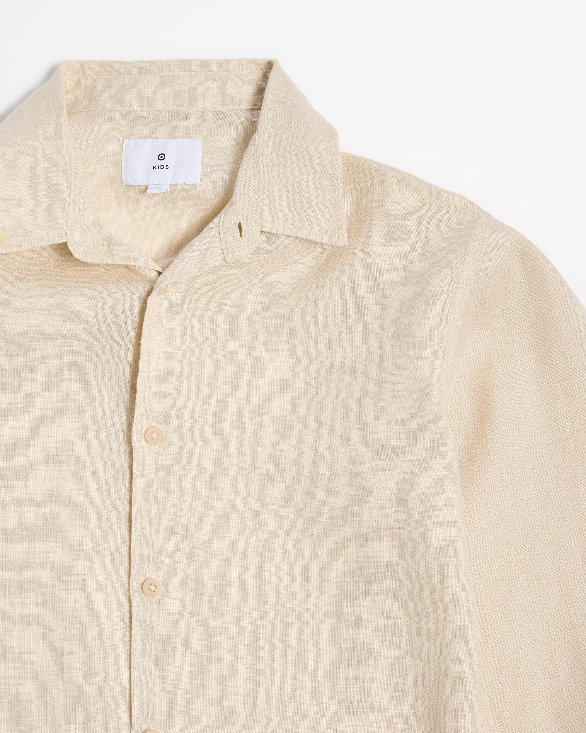 5 Target Kids European Linen Long Sleeve Shirt NEUTRAL, 5 of 6