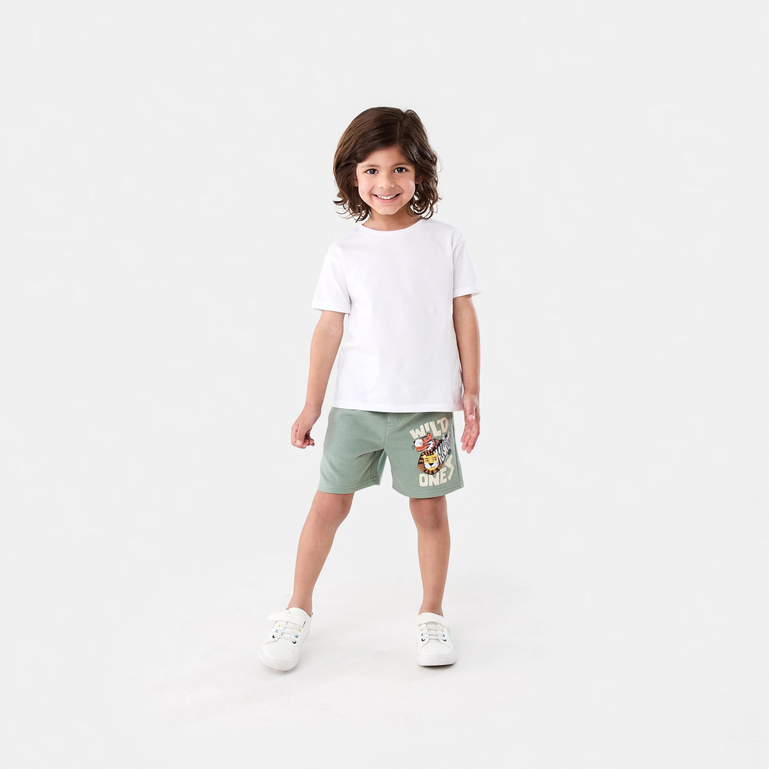 6 Graphic Knit Shorts WILD ONES HEADS MID GREEN, 6 of 7