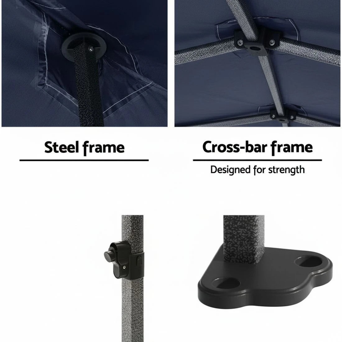 4 Instahut Gazebo 3x6 Pop Up Marquee Folding Tent Wedding Gazebos Camping Outdoor Shade Canopy - Blue, 4 of 8