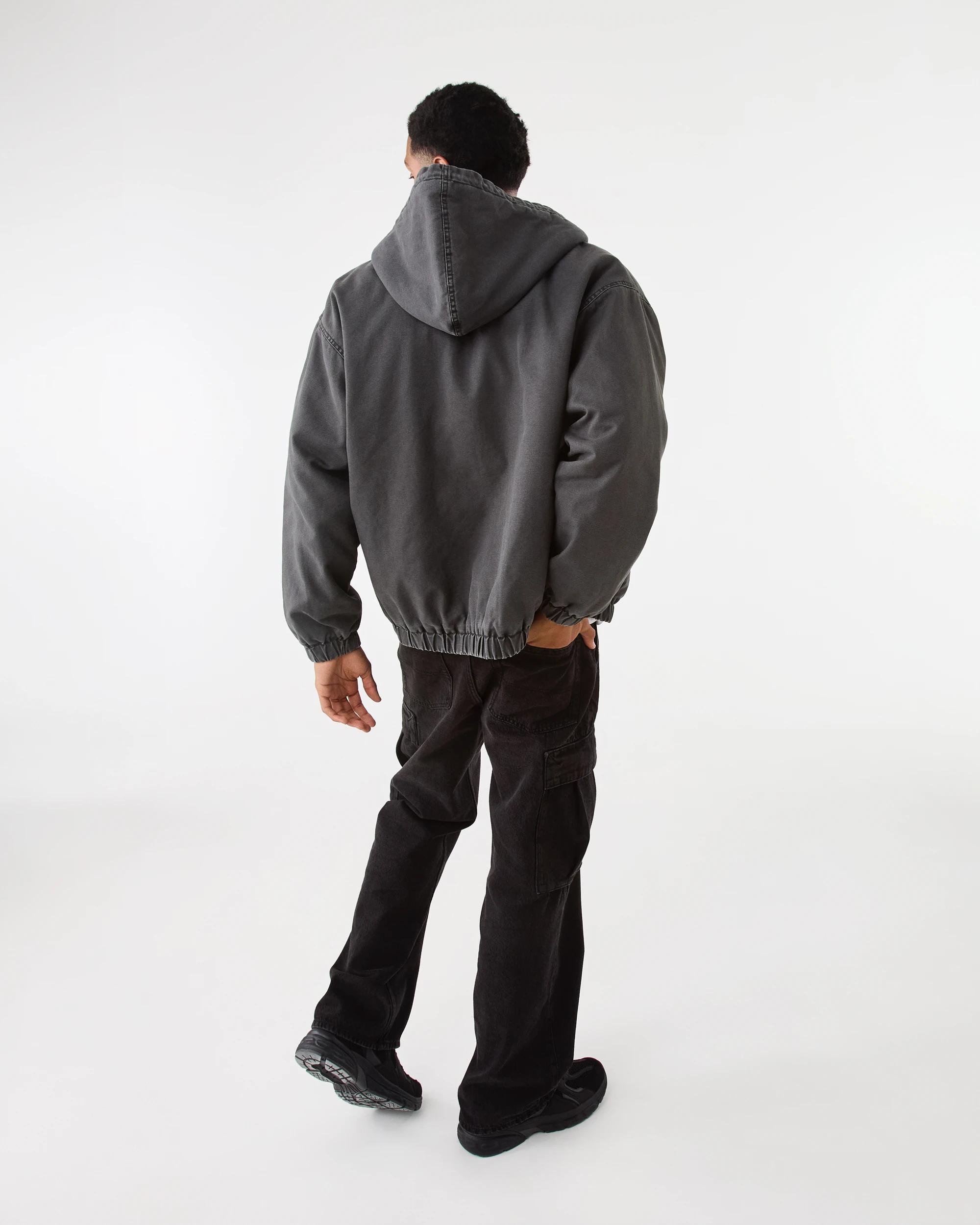 4 Washed Bomber Jacket Black, 4 of 7