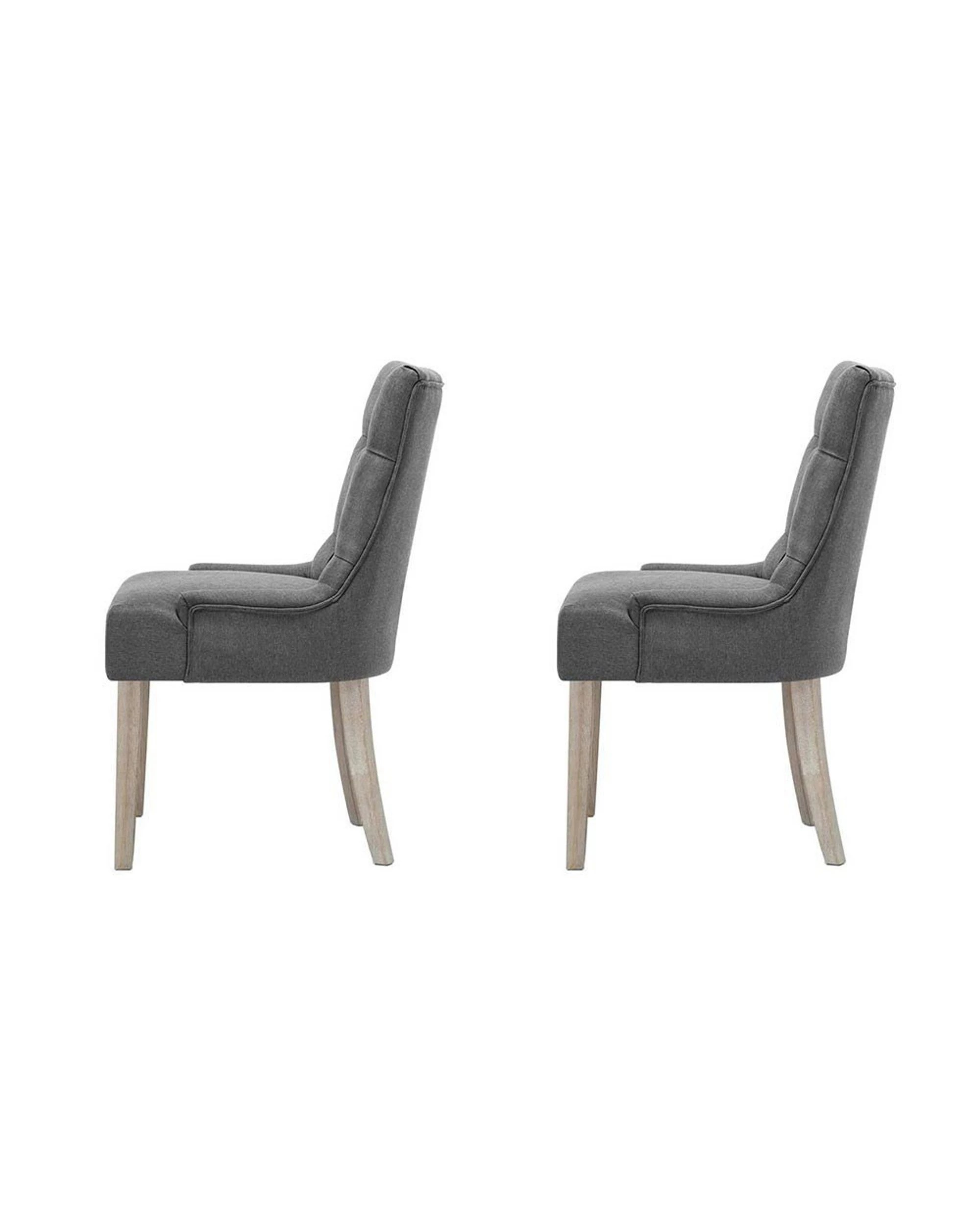 3 Artiss Dining Chairs Set of 2 Linen French Provincial - Grey, 3 of 8