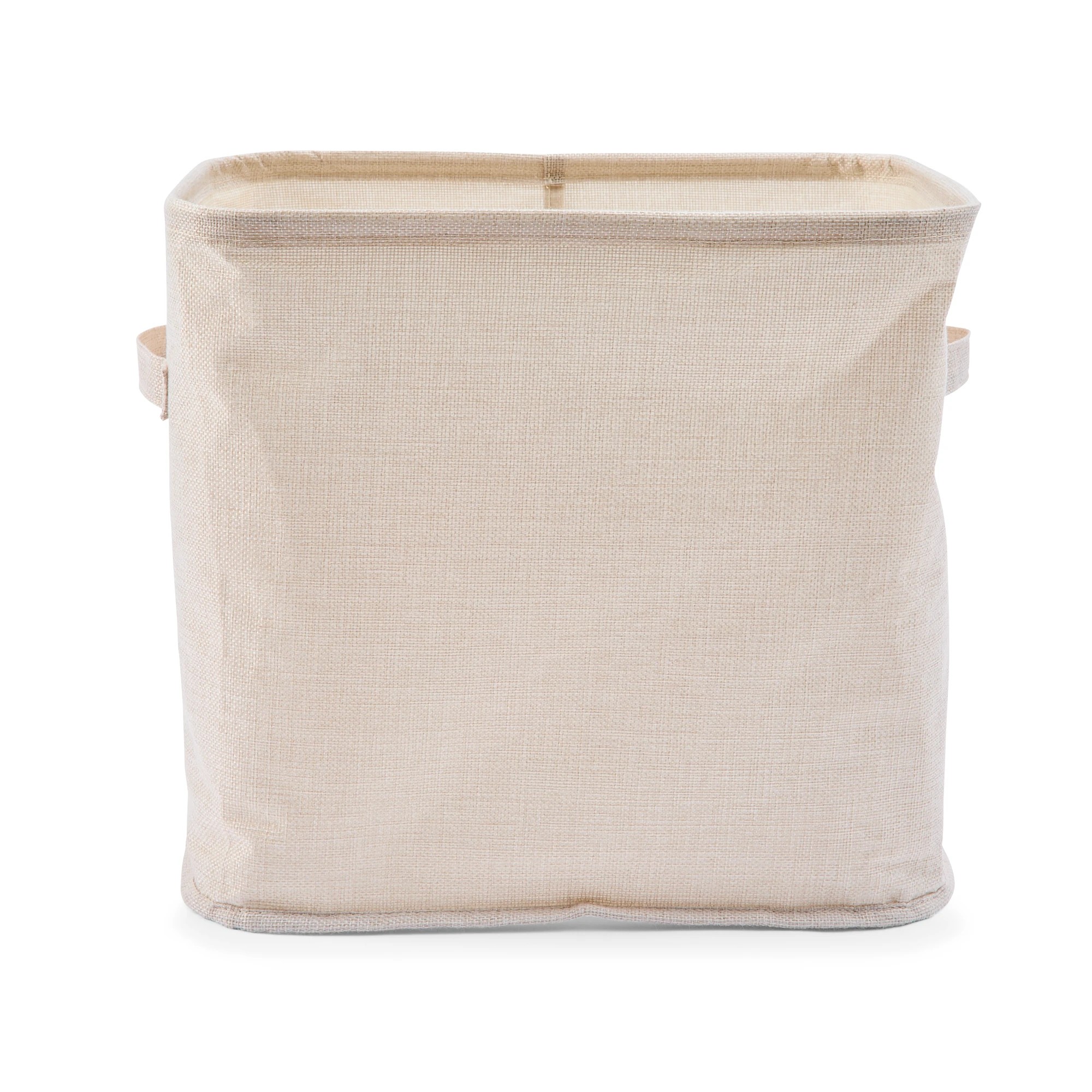 6 Linen Look Tall Narrow Organiser - Beige, 6 of 9