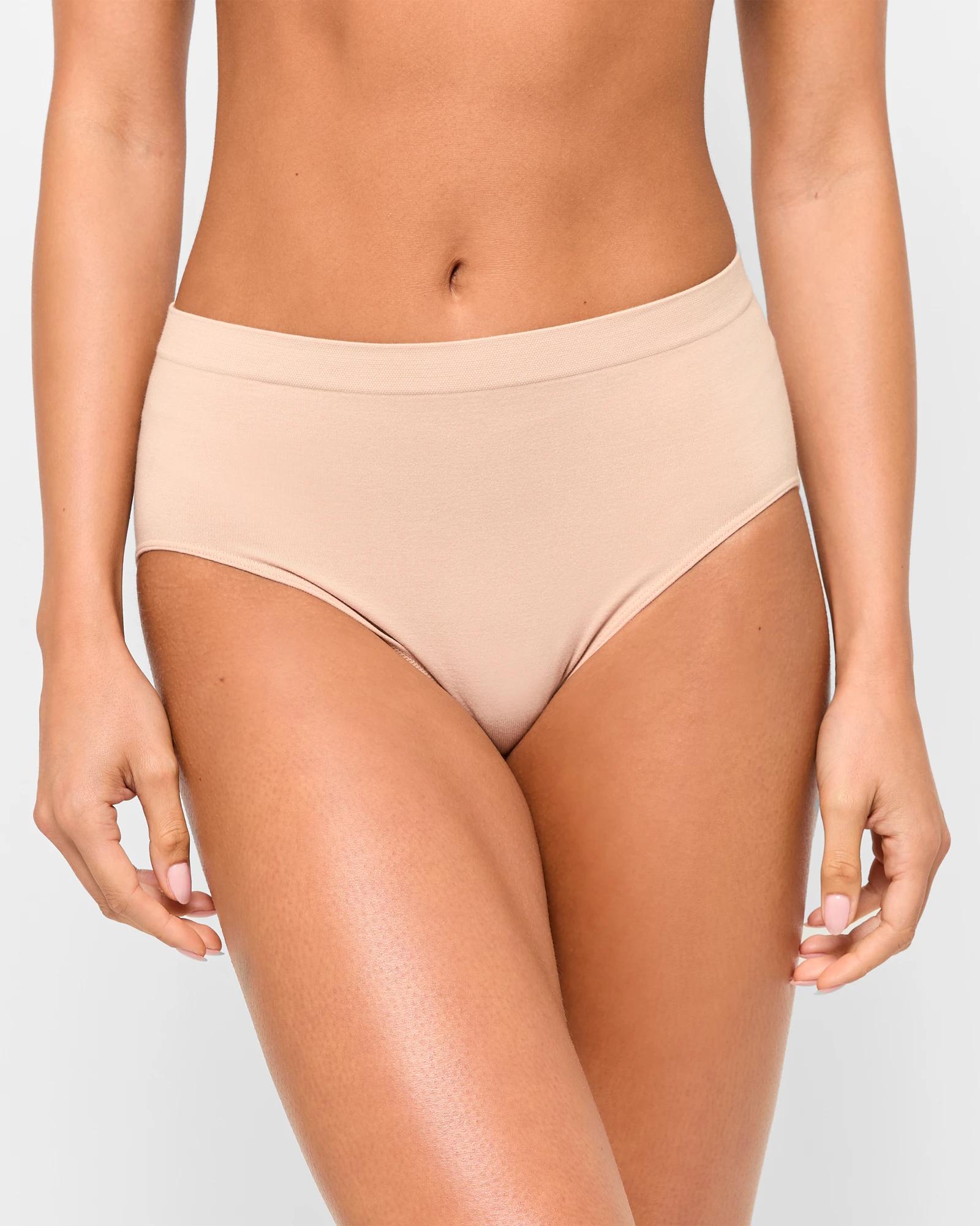 2 Target Australian Cotton Blend 2 Pack Seamfree Midi Briefs NEUTRAL, 2 of 4