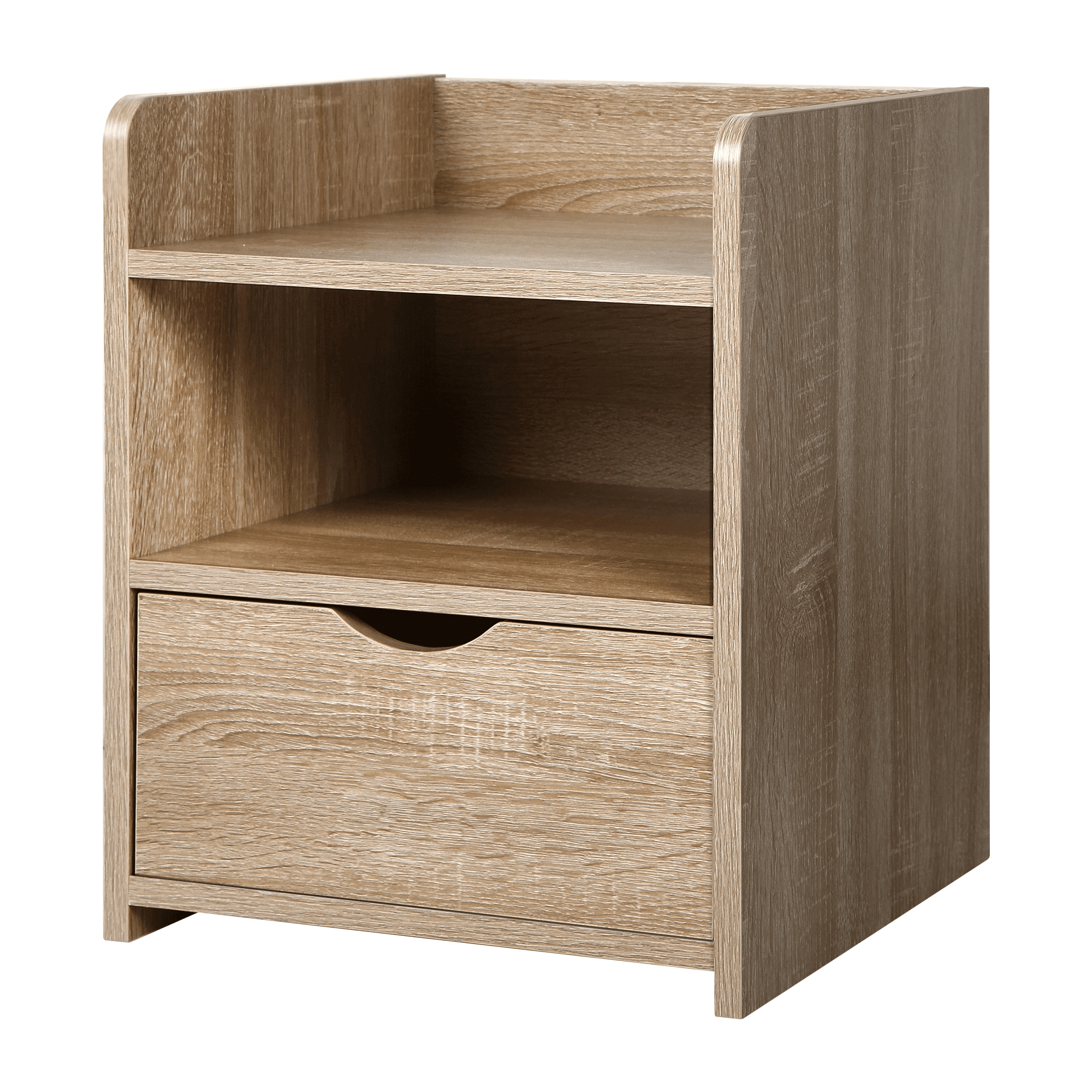 2 Alfordson Bedside Table Nightstand Storage Cabinet Side End Drawers - Wood, 2 of 10