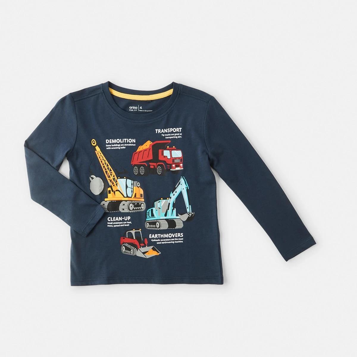 7 Long Sleeve Print T-shirt Harb Navy, 7 of 8