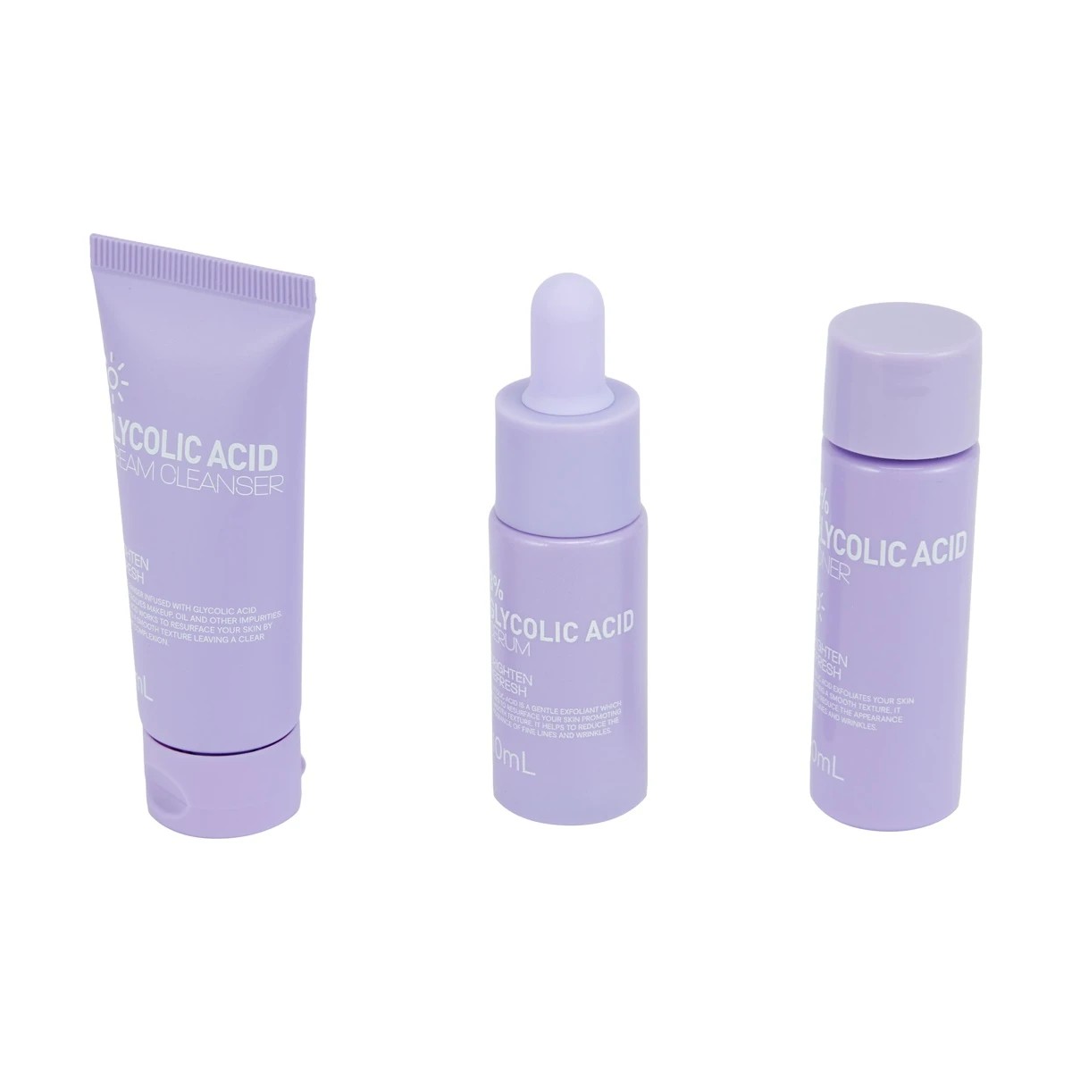 3 OXX Skincare Brighten & Refresh Mini Set - Glycolic Acid, 3 of 10
