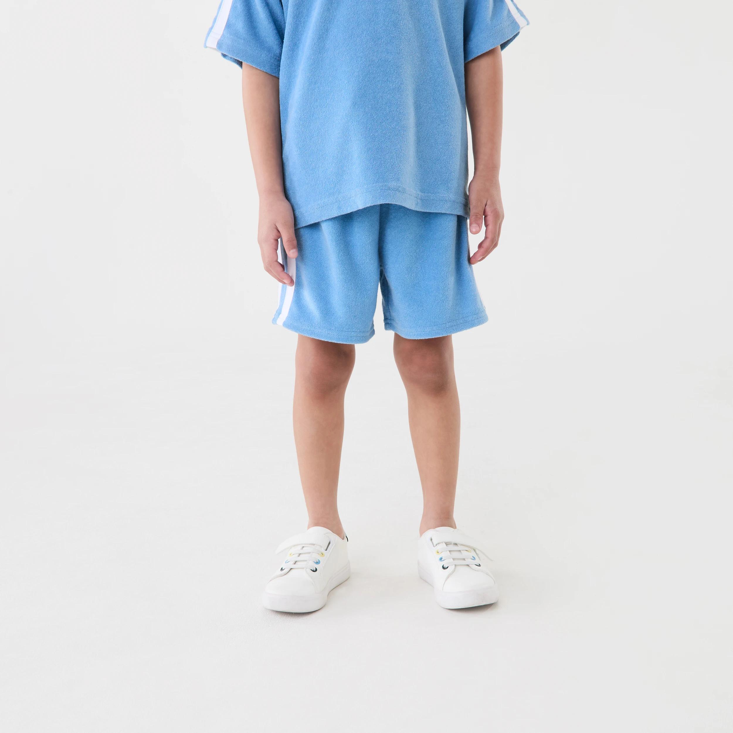 1 Terry Toweling Shorts Silblue, 1 of 6