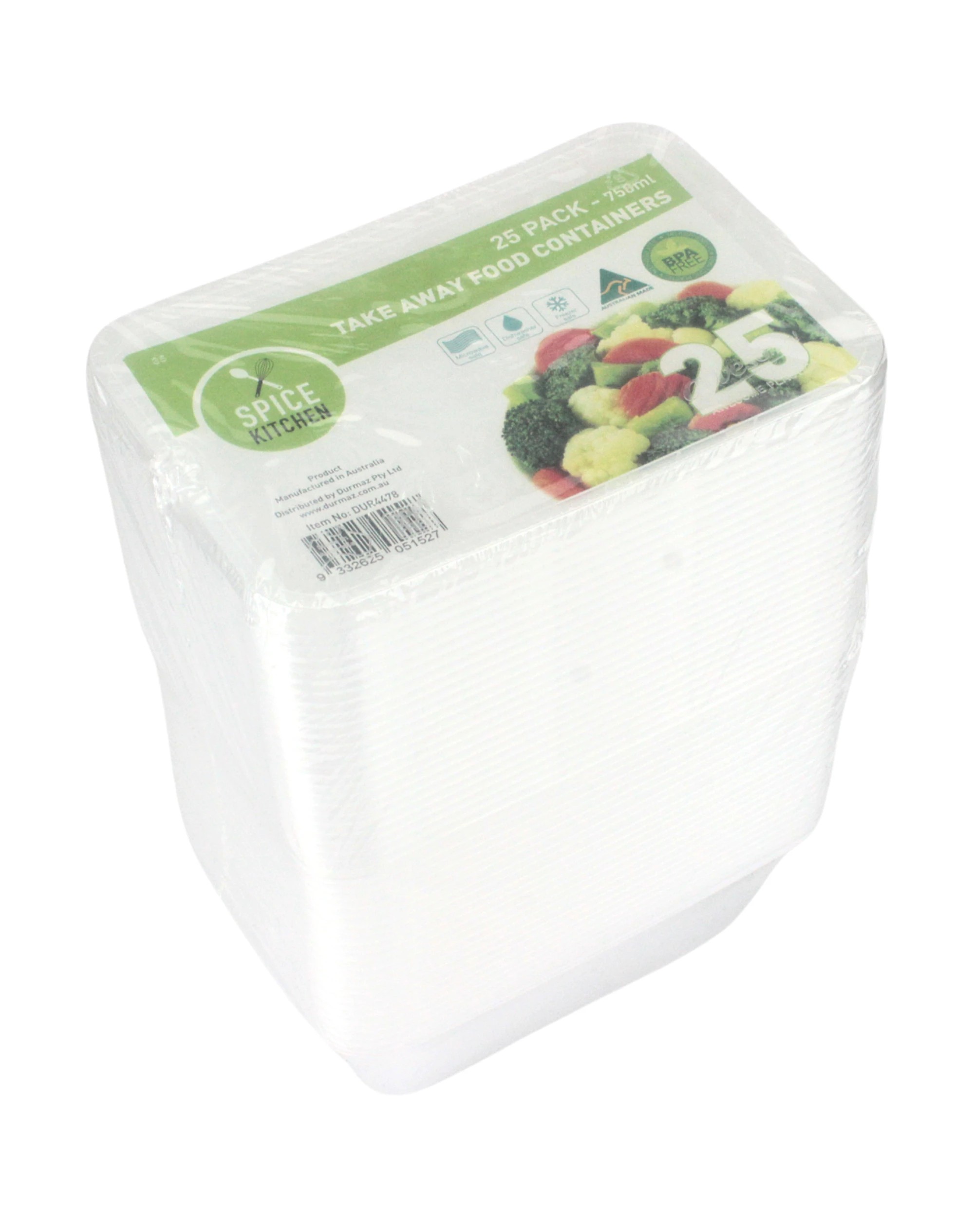 3 Spice Kitchen Bulk Takeaway Containers With Lids 750ml Pack of 25, 3 of 4