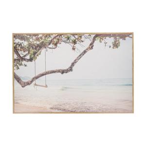 Beach Swing Framed Canvas